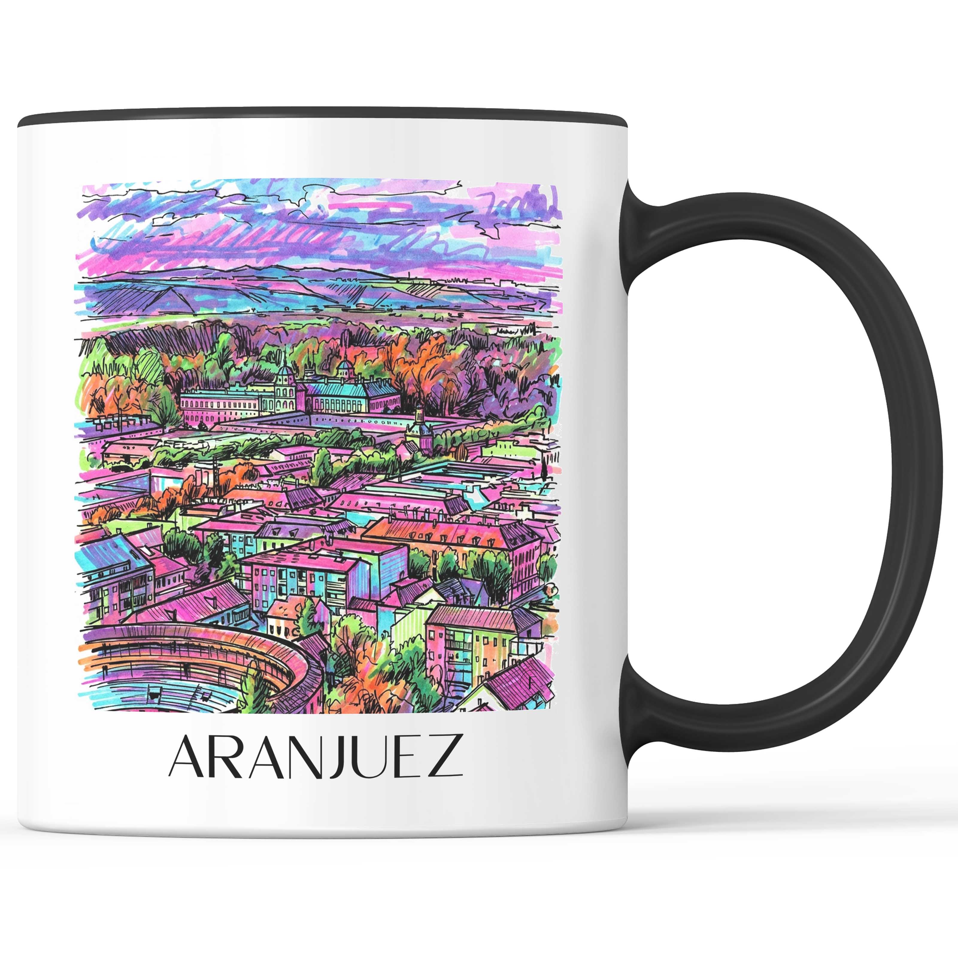 Aranjuez Kaffeebecher - Spanien - Spanien Becher - Kaffeetasse im Tag Graffiti Stil - favplace