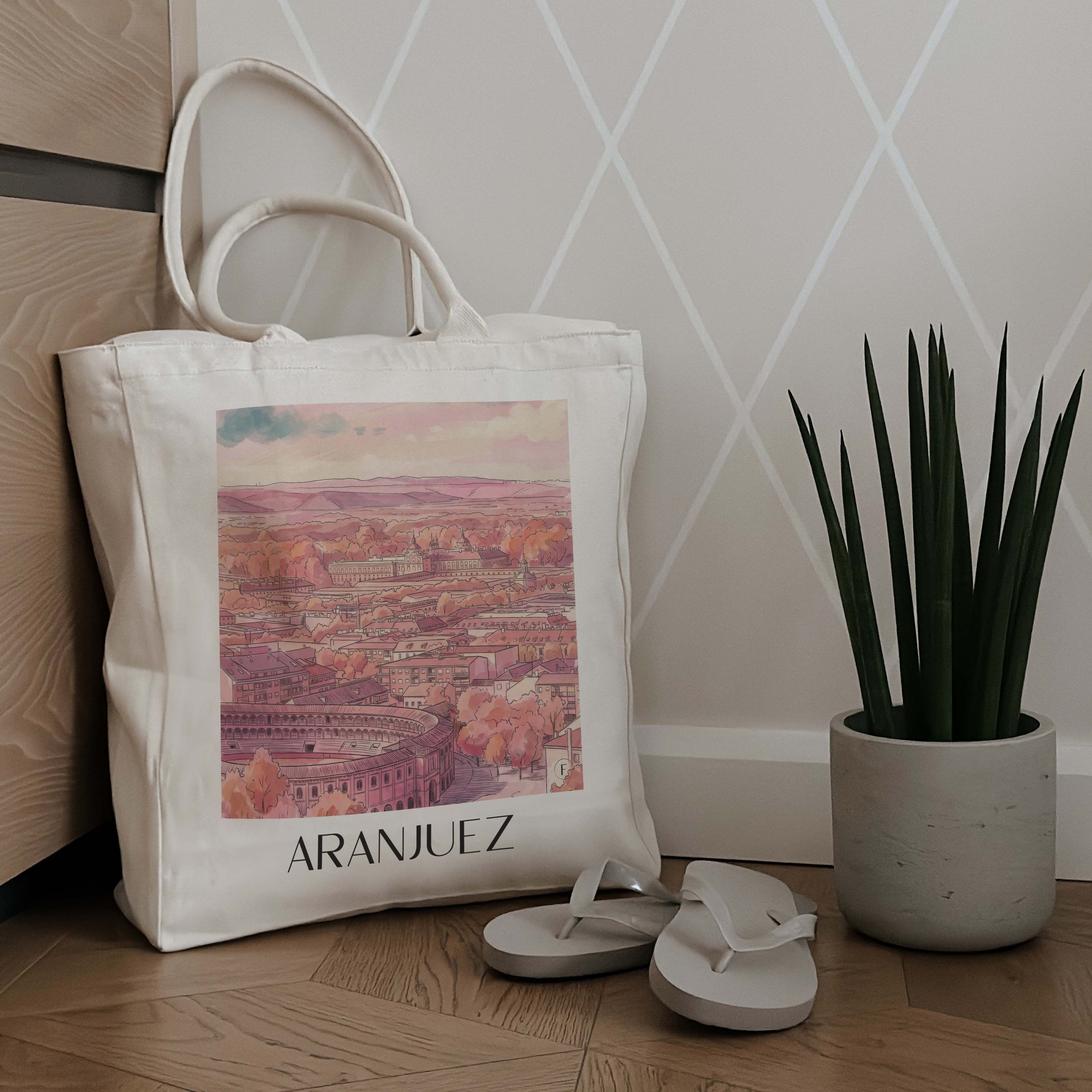 aranjuez-spanien-spanien-einkaufstasche-aquarell-pink-rosa