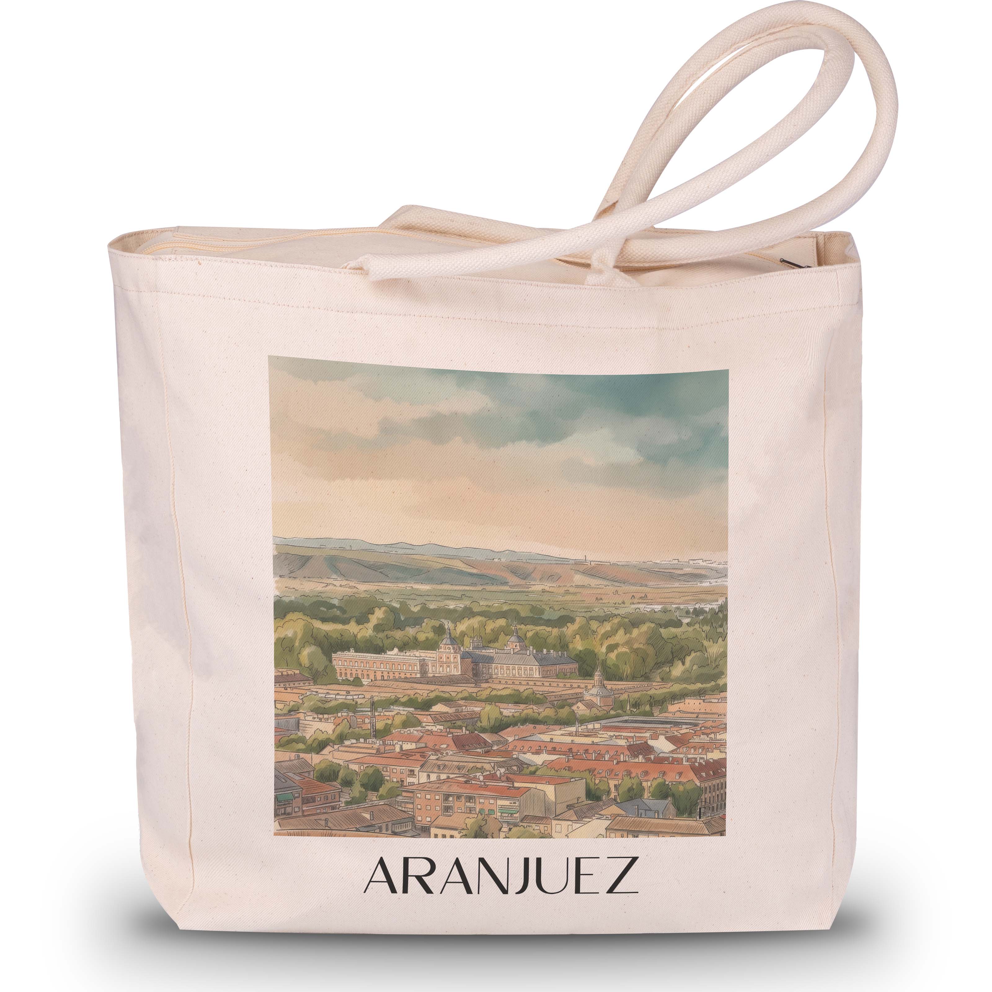 Aranjuez Shopping Tasche - Spanien - Spanien Tote Bag - Einkaufstasche im Aquarell Stil - favplace