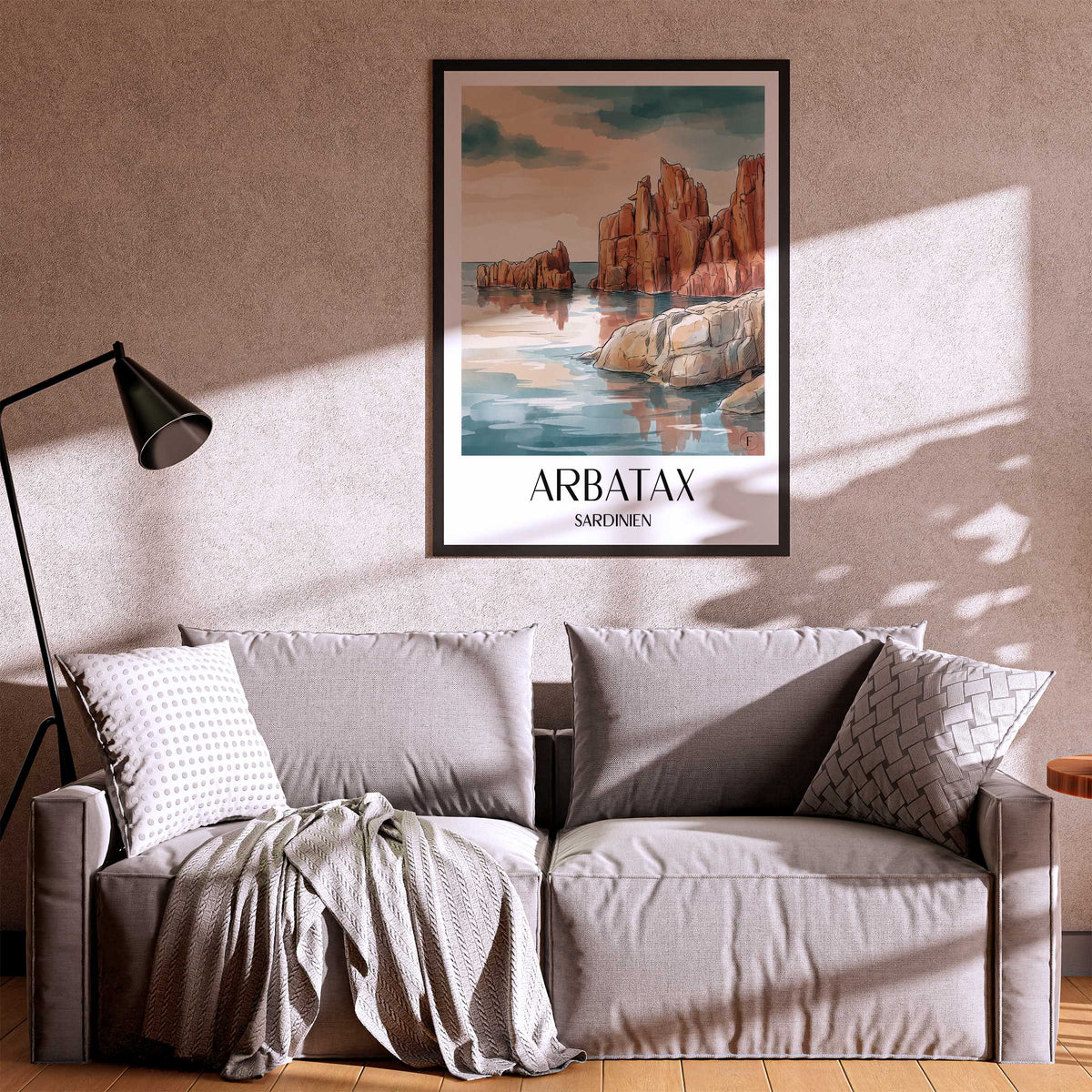 arbatax-sardinien-italien-poster-aquarell