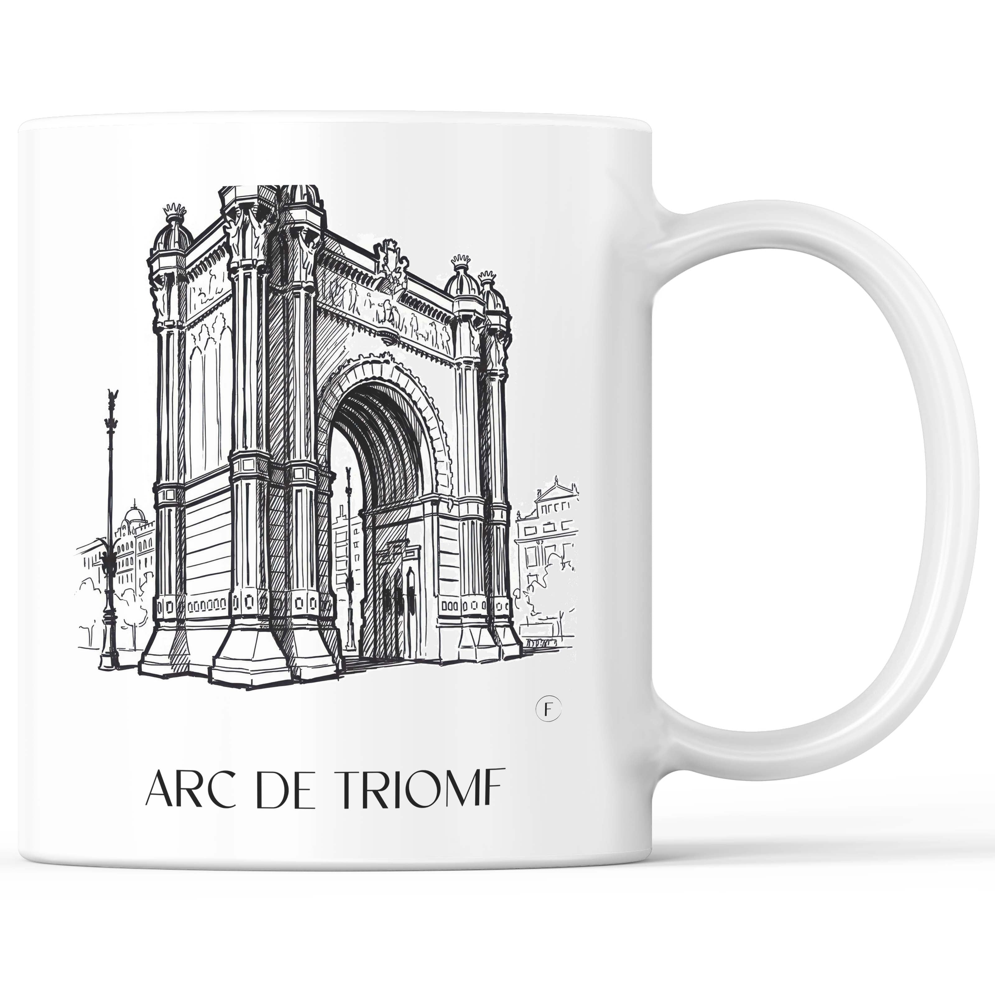Arc de Triomf Kaffeebecher - Barcelona - Spanien Becher - Kaffeetasse im Skizze Stil - favplace