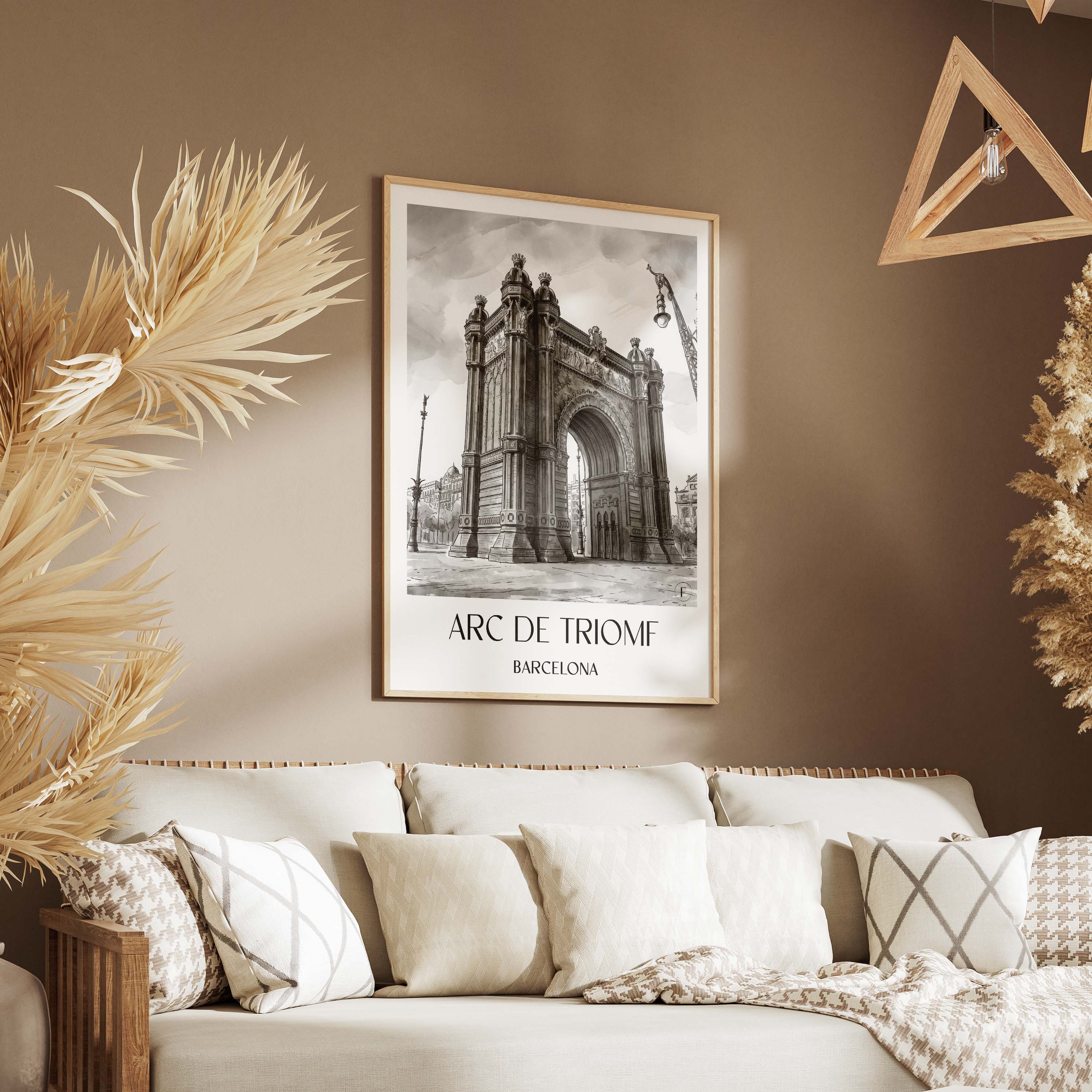 arc-de-triomf-barcelona-spanien-poster-aquarell-schwarz-weiss