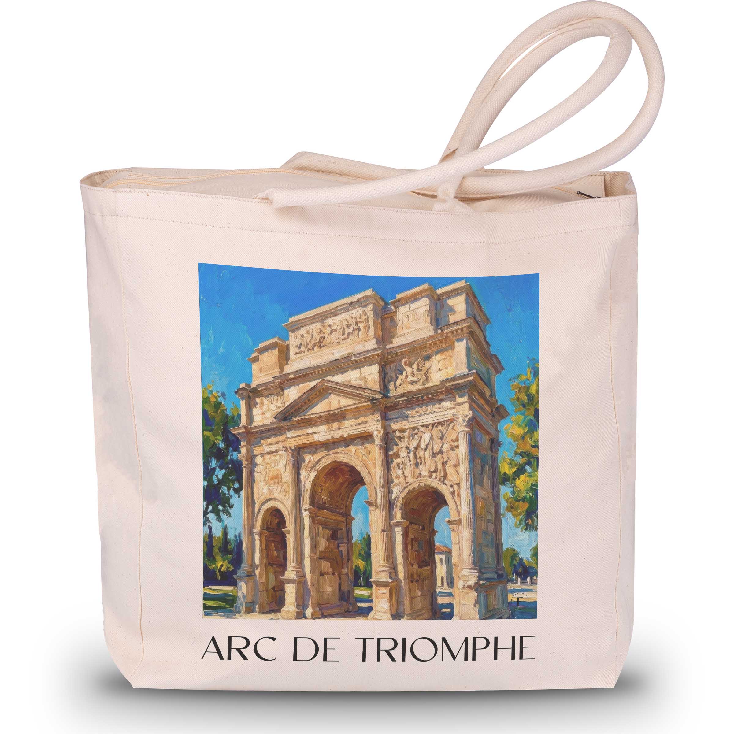 arc-de-triomphe-orange-frankreich-einkaufstasche-oil-painting-oelgemaelde