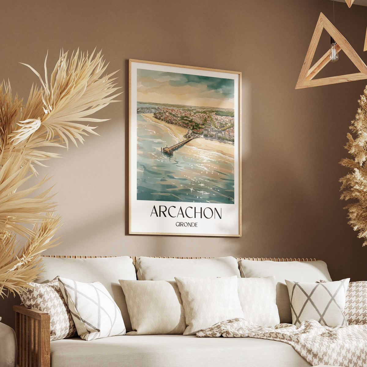 arcachon-gironde-frankreich-poster-aquarell
