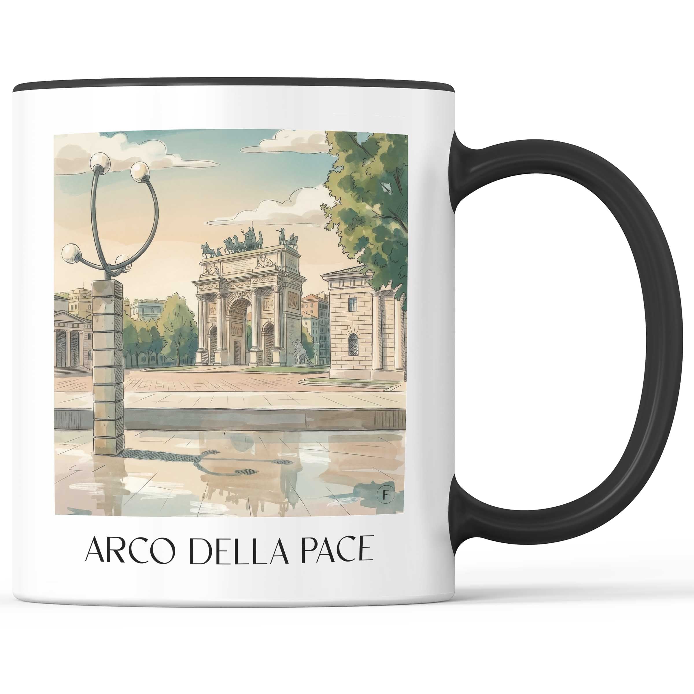 Arco della Pace Kaffeebecher - Mailand - Italien Becher - Kaffeetasse im Aquarell Stil - favplace