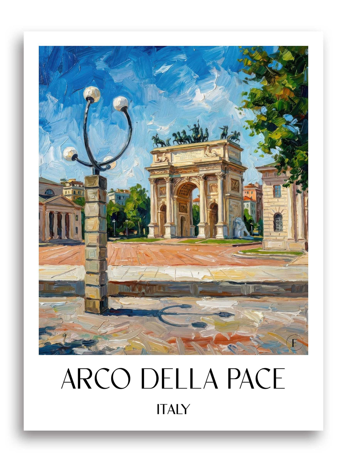 Arco della Pace Poster - Mailand - Italien Kunstdruck - Ölgemälde von A4 bis A1 - favplace