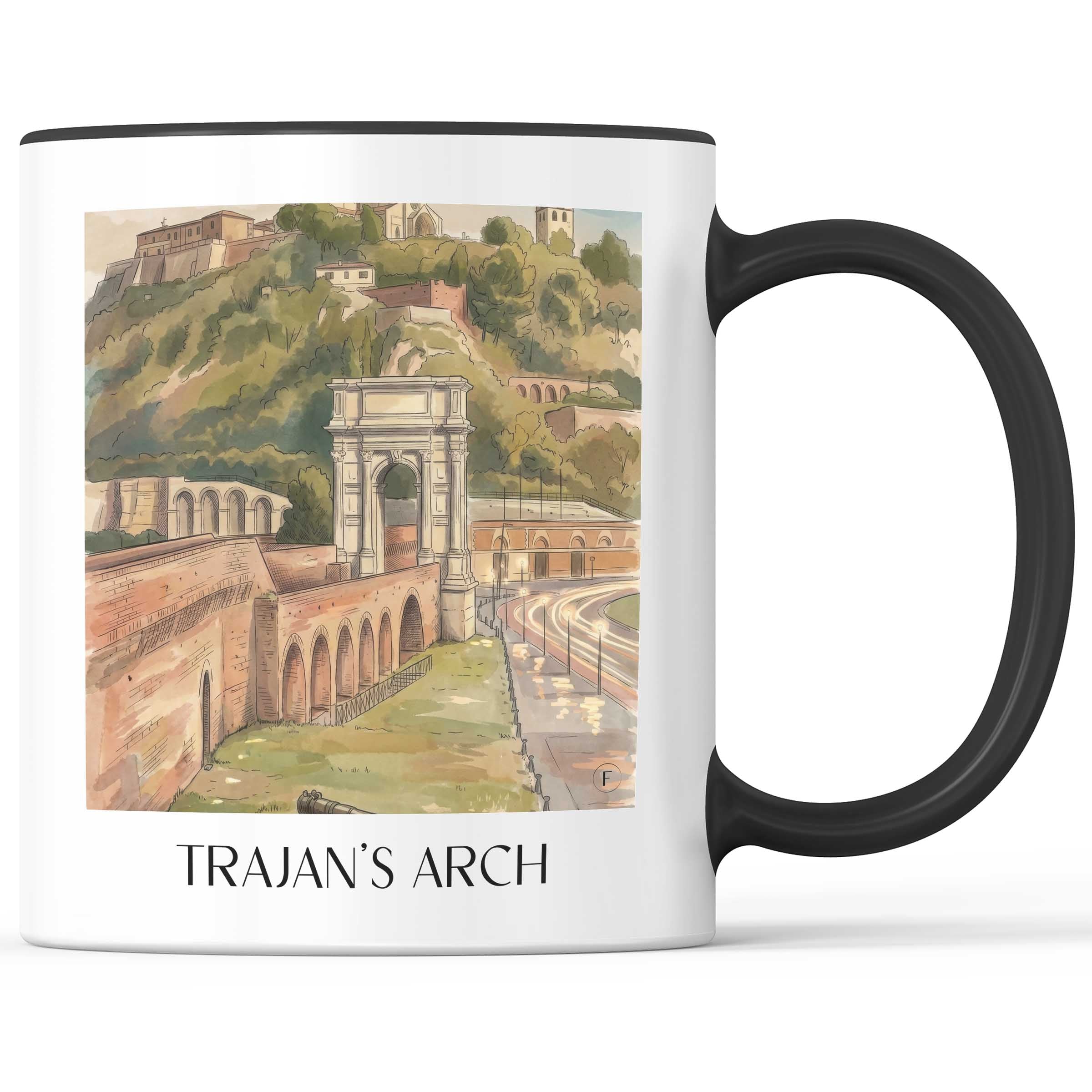 Arco di Traiano Kaffeebecher - Ancona - Italien Becher - Kaffeetasse im Aquarell Stil - favplace