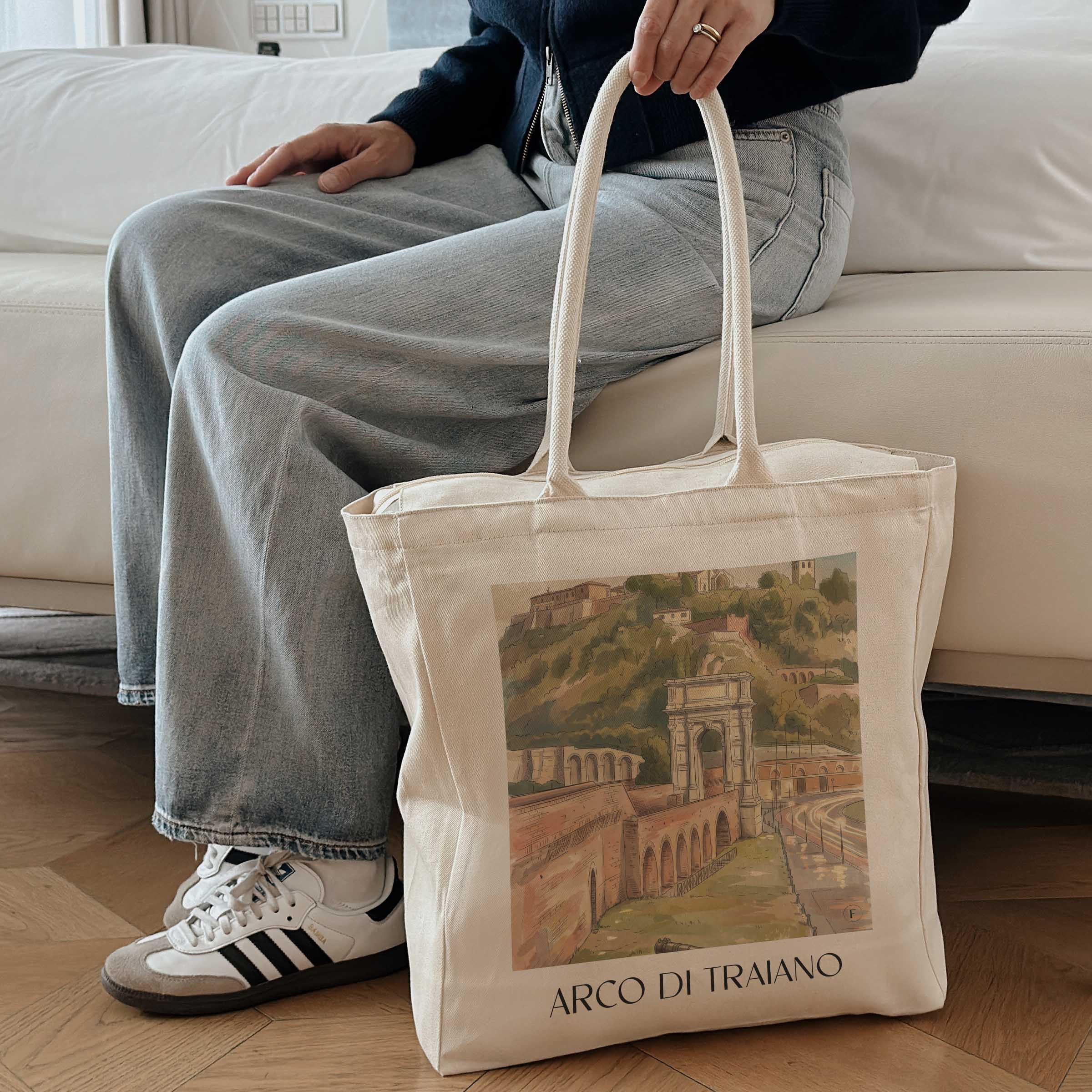 arco-di-traiano-ancona-italien-einkaufstasche-aquarell