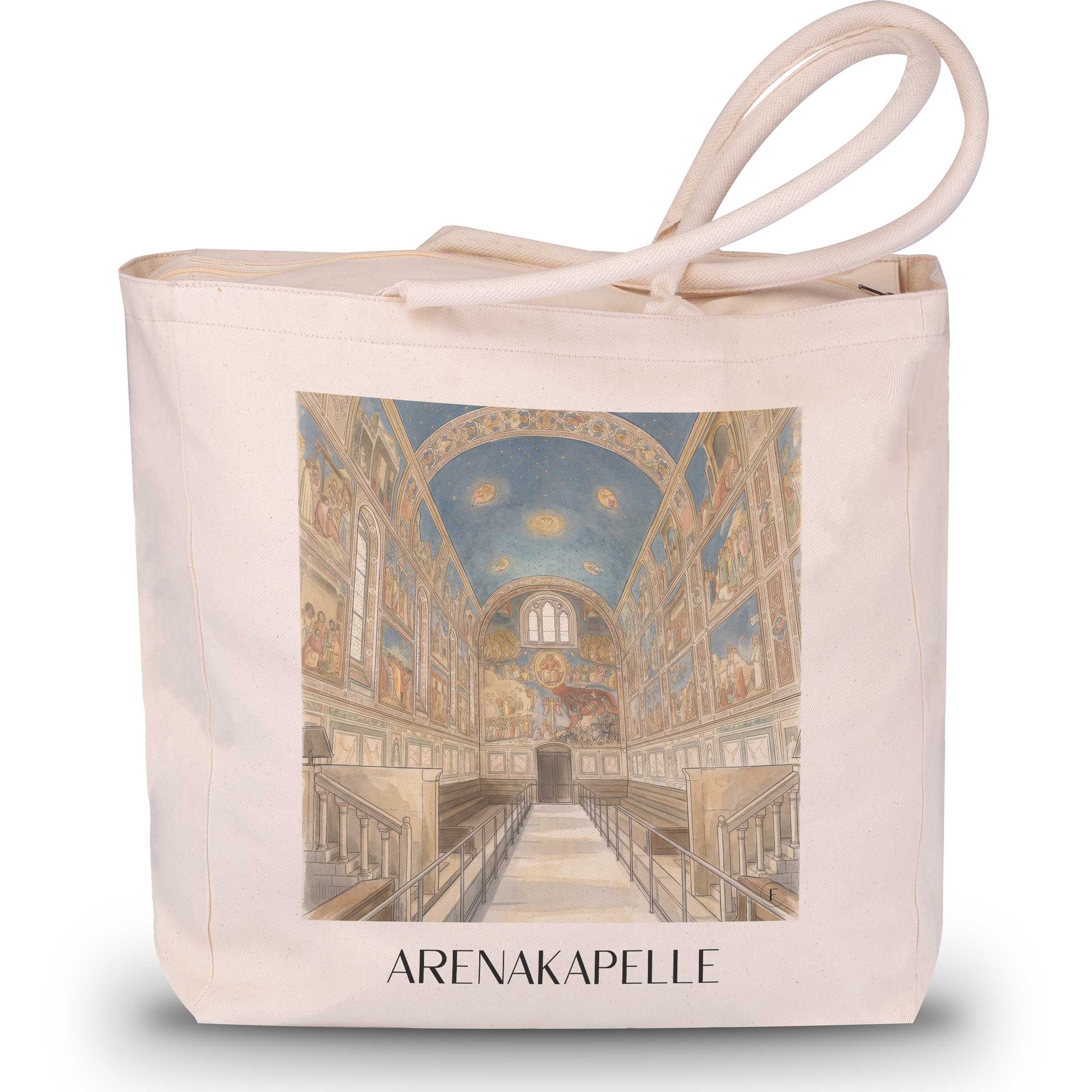 arenakapelle-padua-italien-einkaufstasche-aquarell