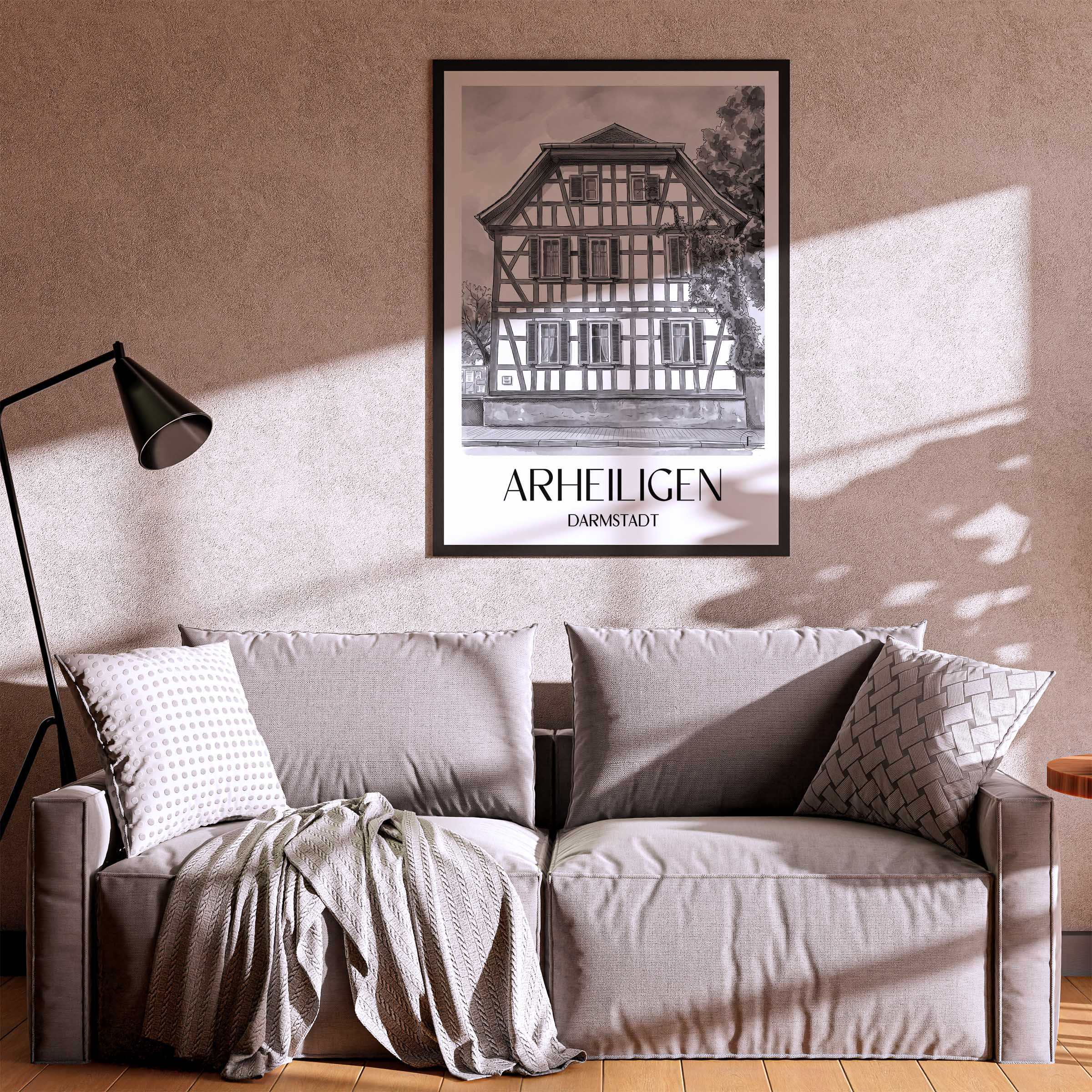 arheiligen-darmstadt-deutschland-poster-aquarell-schwarz-weiss
