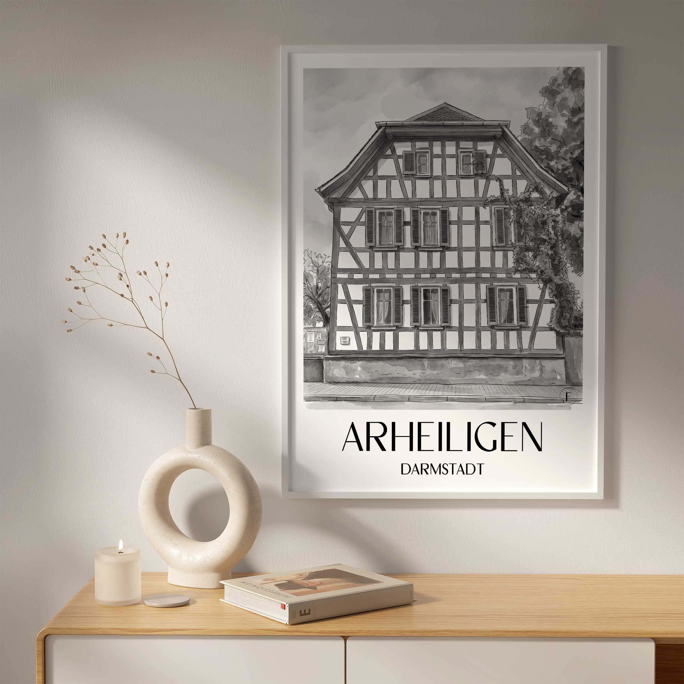 arheiligen-darmstadt-deutschland-poster-aquarell-schwarz-weiss