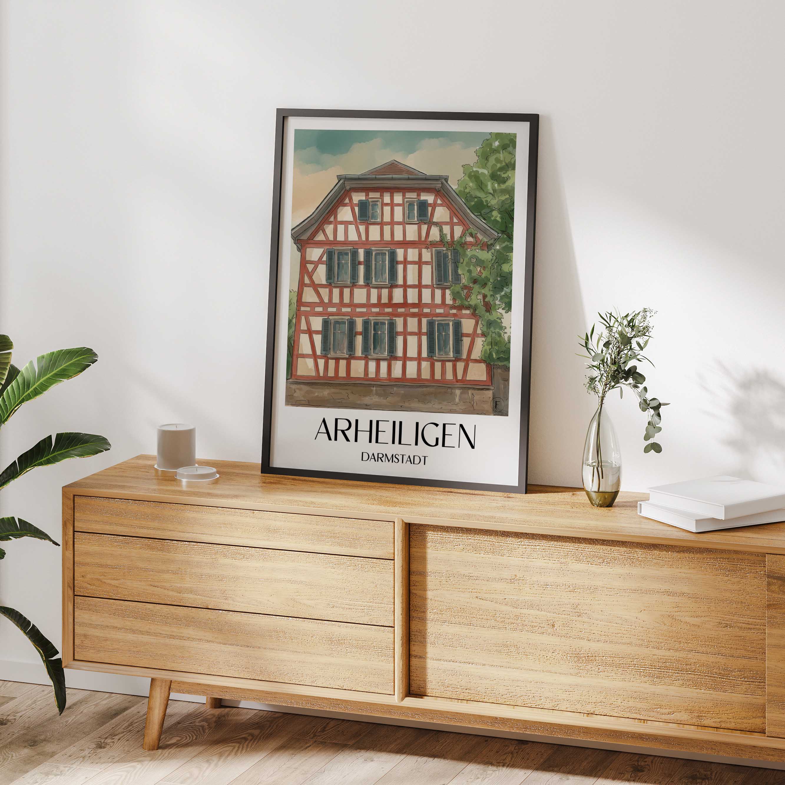 arheiligen-darmstadt-deutschland-poster-aquarell