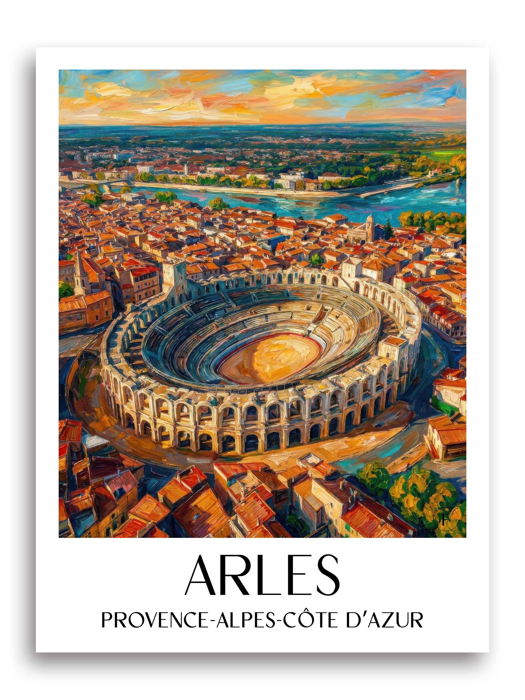 Arles Poster - Provence - Frankreich Kunstdruck - Ölgemälde von A4 bis A1 - favplace