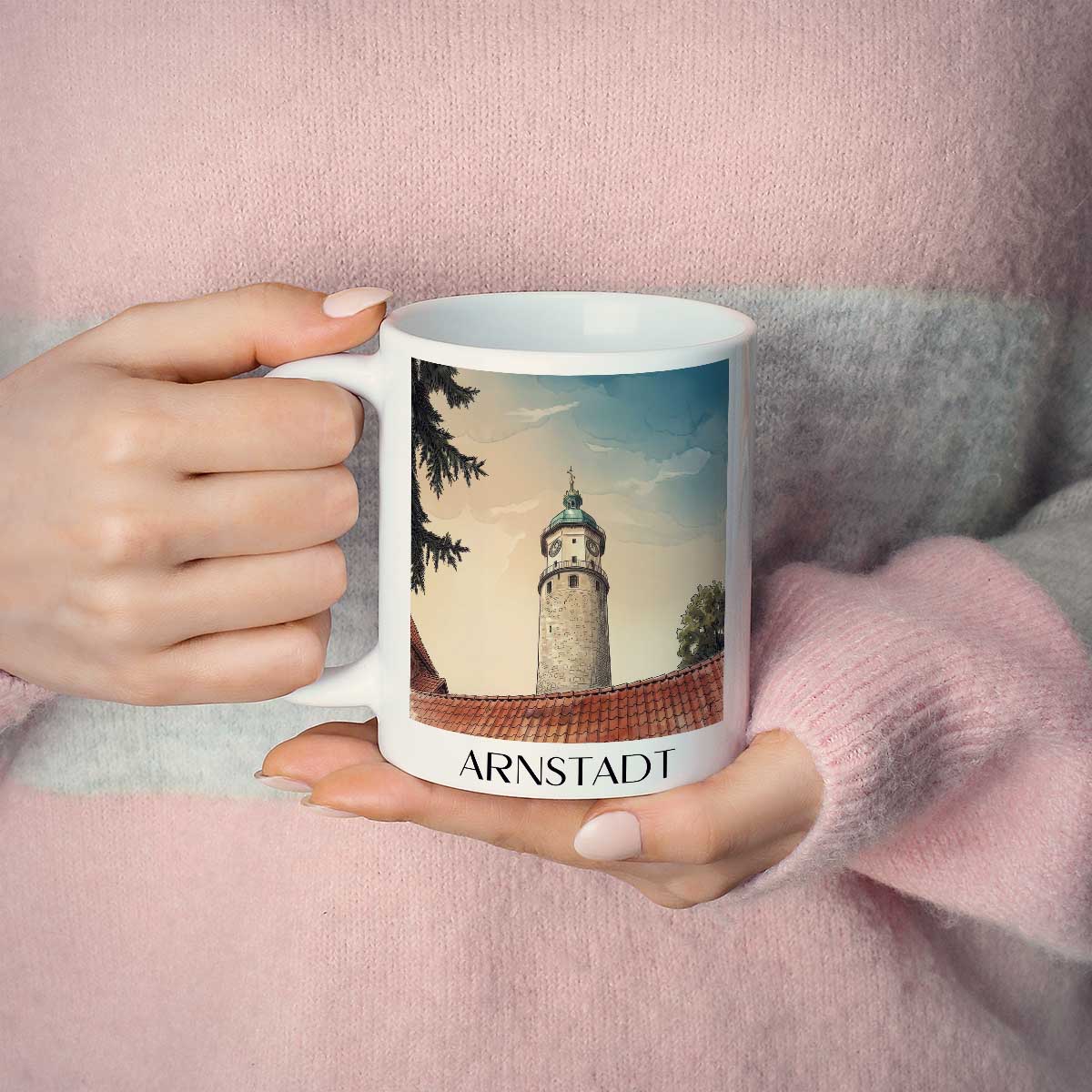 arnstadt-ilmtal-deutschland-kaffeebecher-aquarell