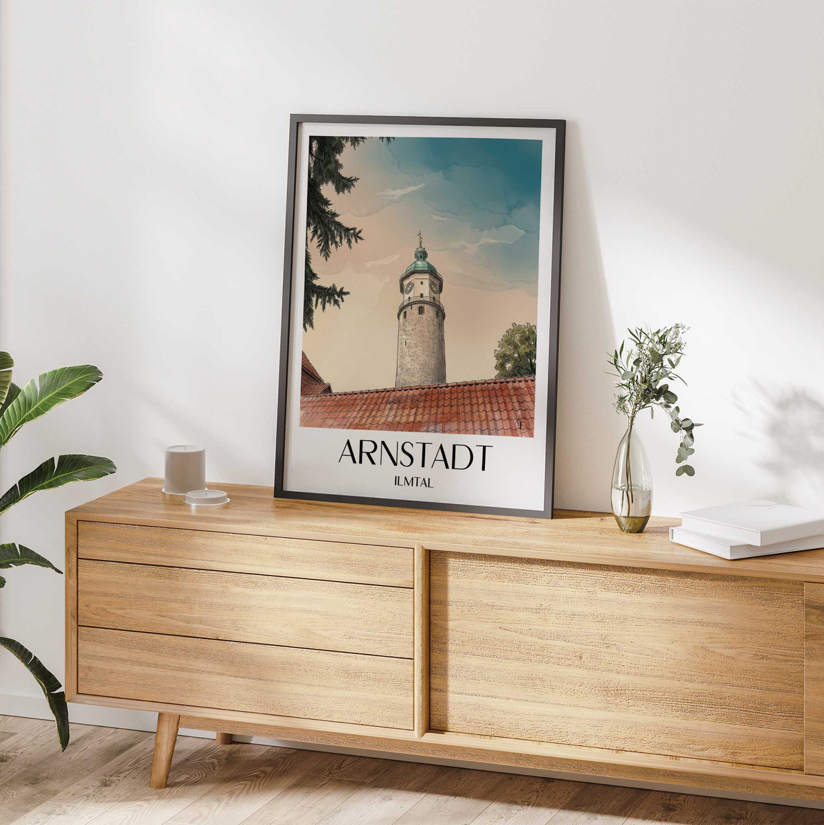 arnstadt-ilmtal-deutschland-poster-aquarell