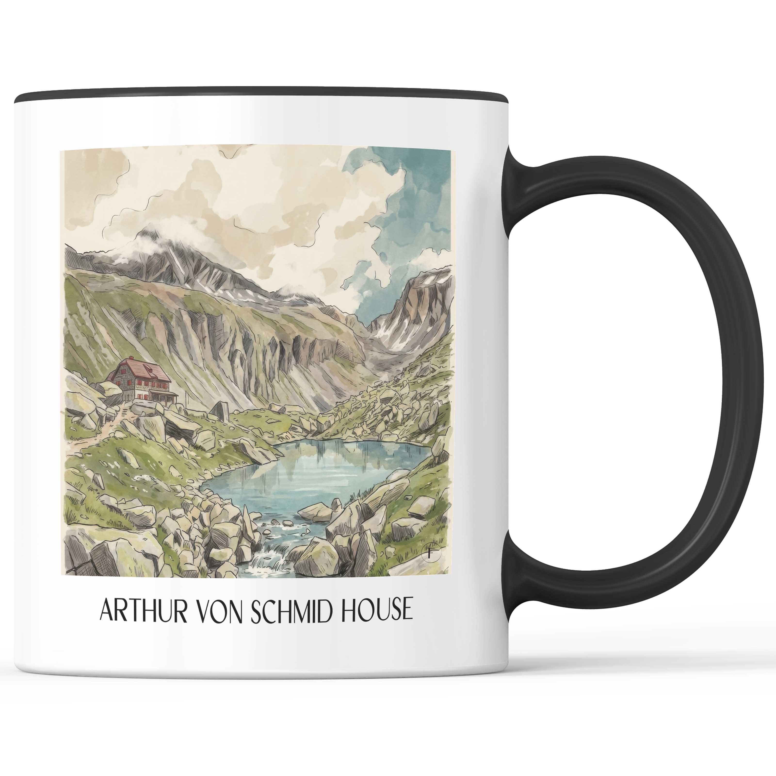 Arthur-von-Schmid-Haus Kaffeebecher - Kärnten - Österreich Becher - Kaffeetasse im Aquarell Stil - favplace