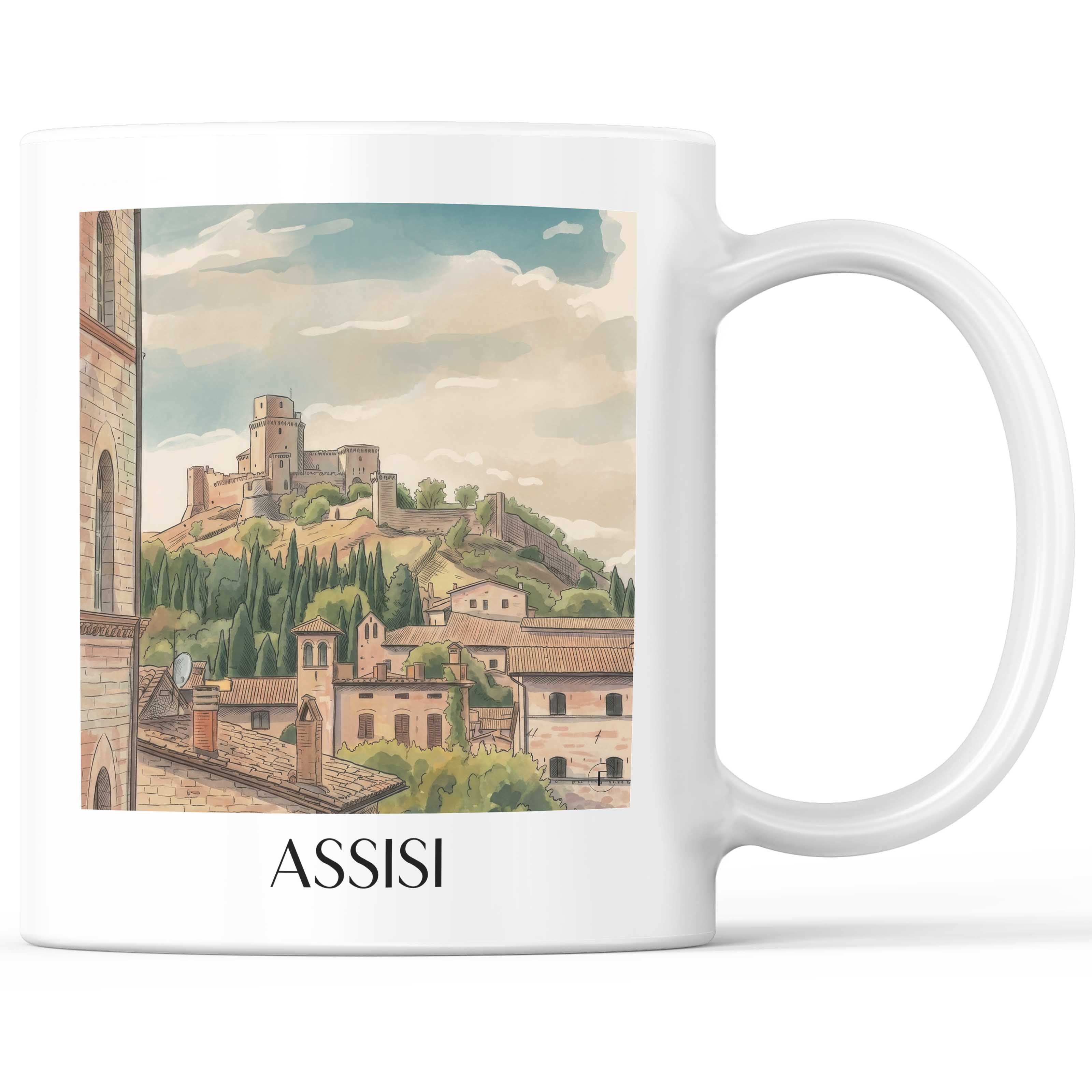 assisi-umbrien-italien-kaffeebecher-aquarell