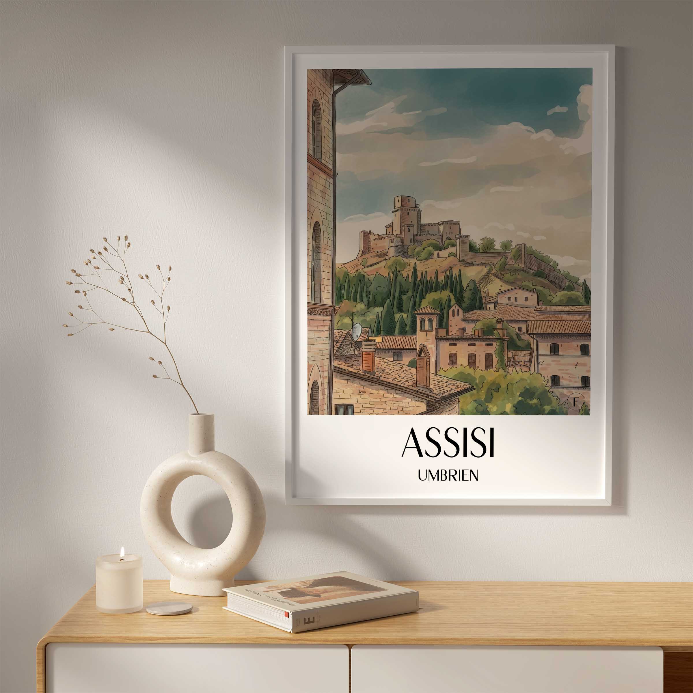 assisi-umbrien-italien-poster-aquarell