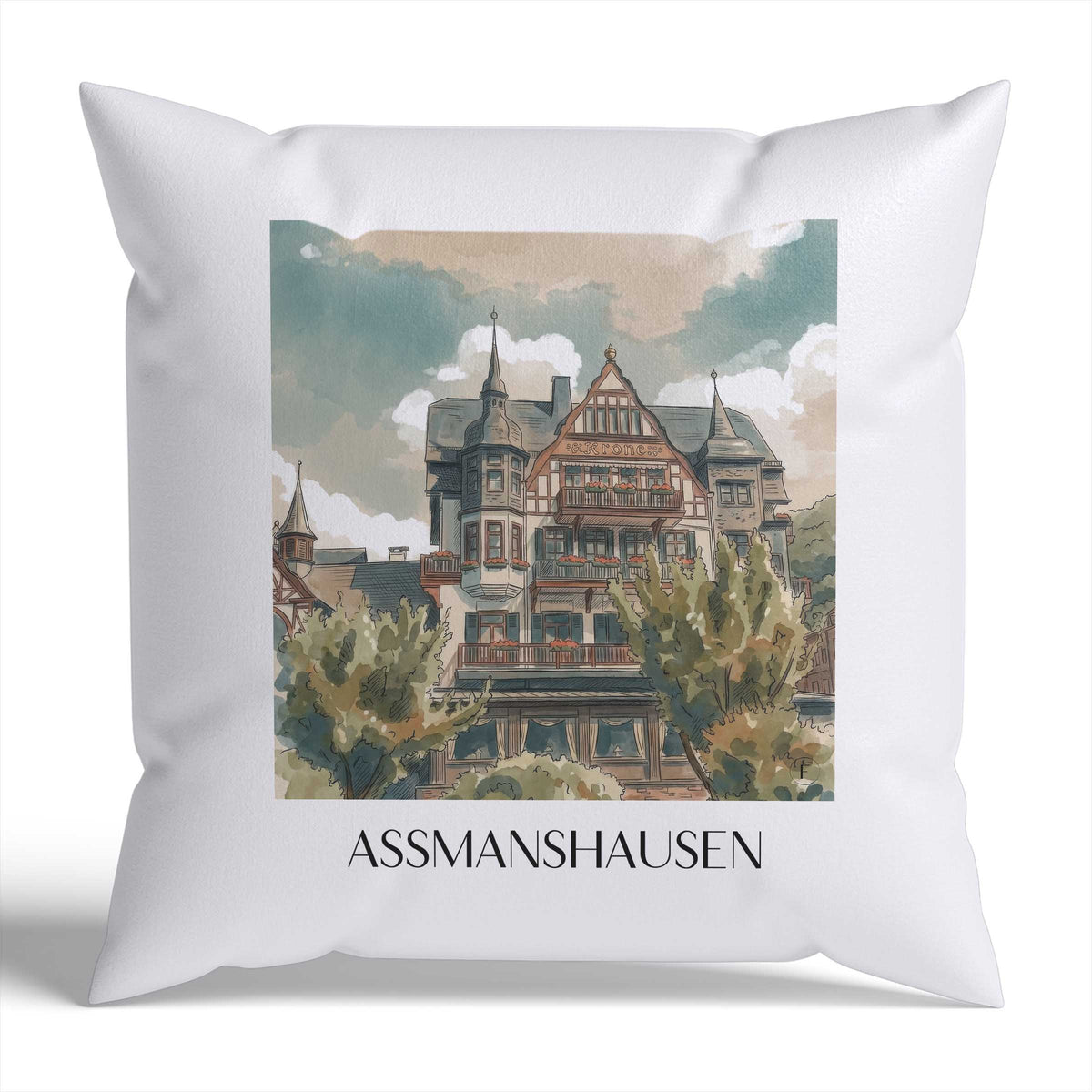 assmanshausen-rheingau-deutschland-kissenbezug-aquarell