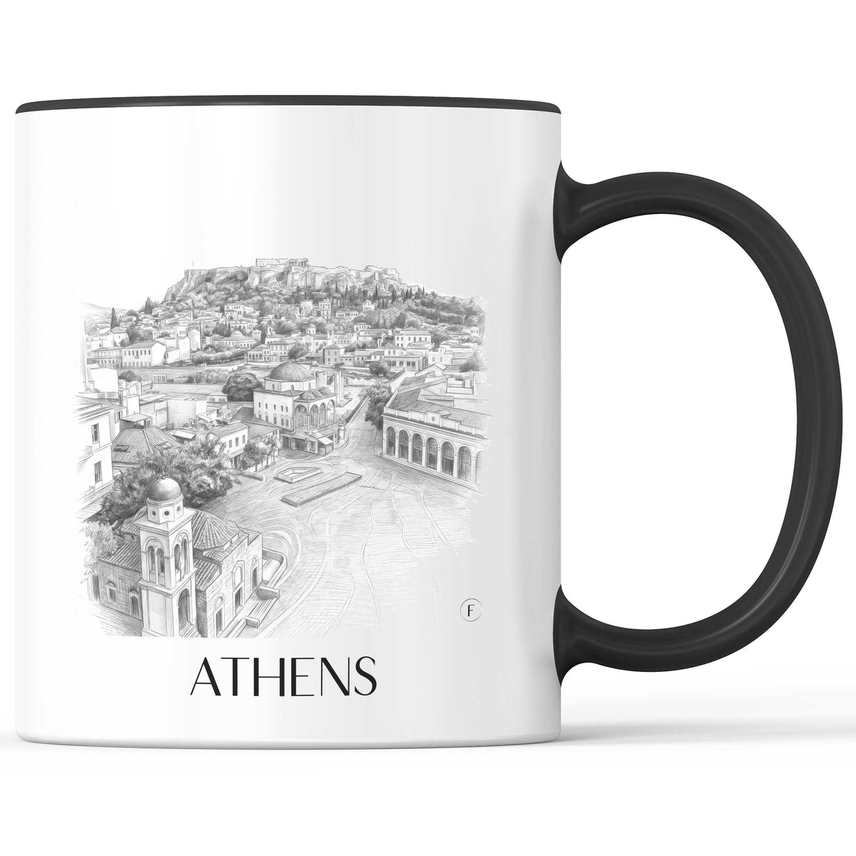 Athen - Griechenland Becher - Kaffeetasse im Zeichnung Stil - favplace