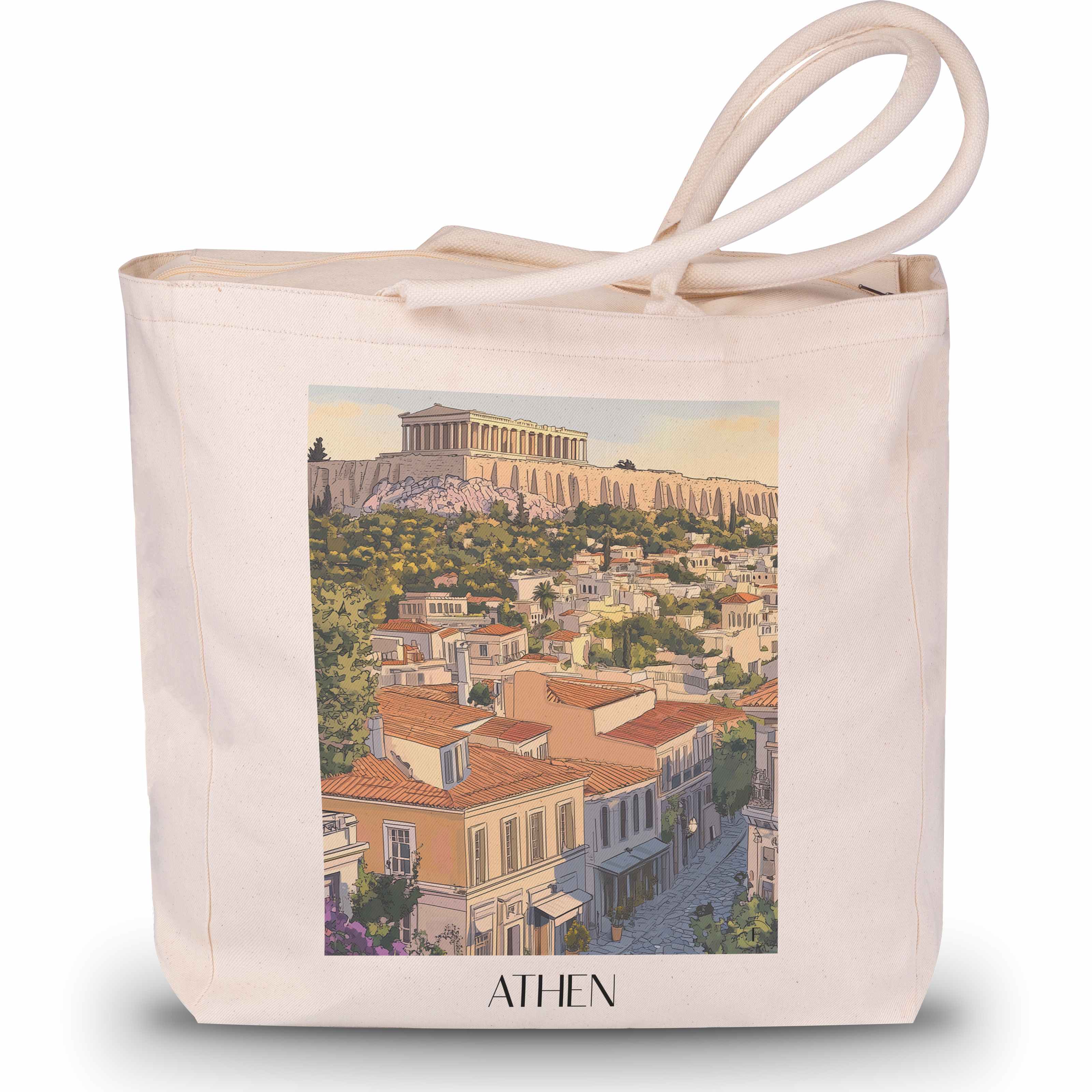 athen-griechenland-einkaufstasche-aquarell