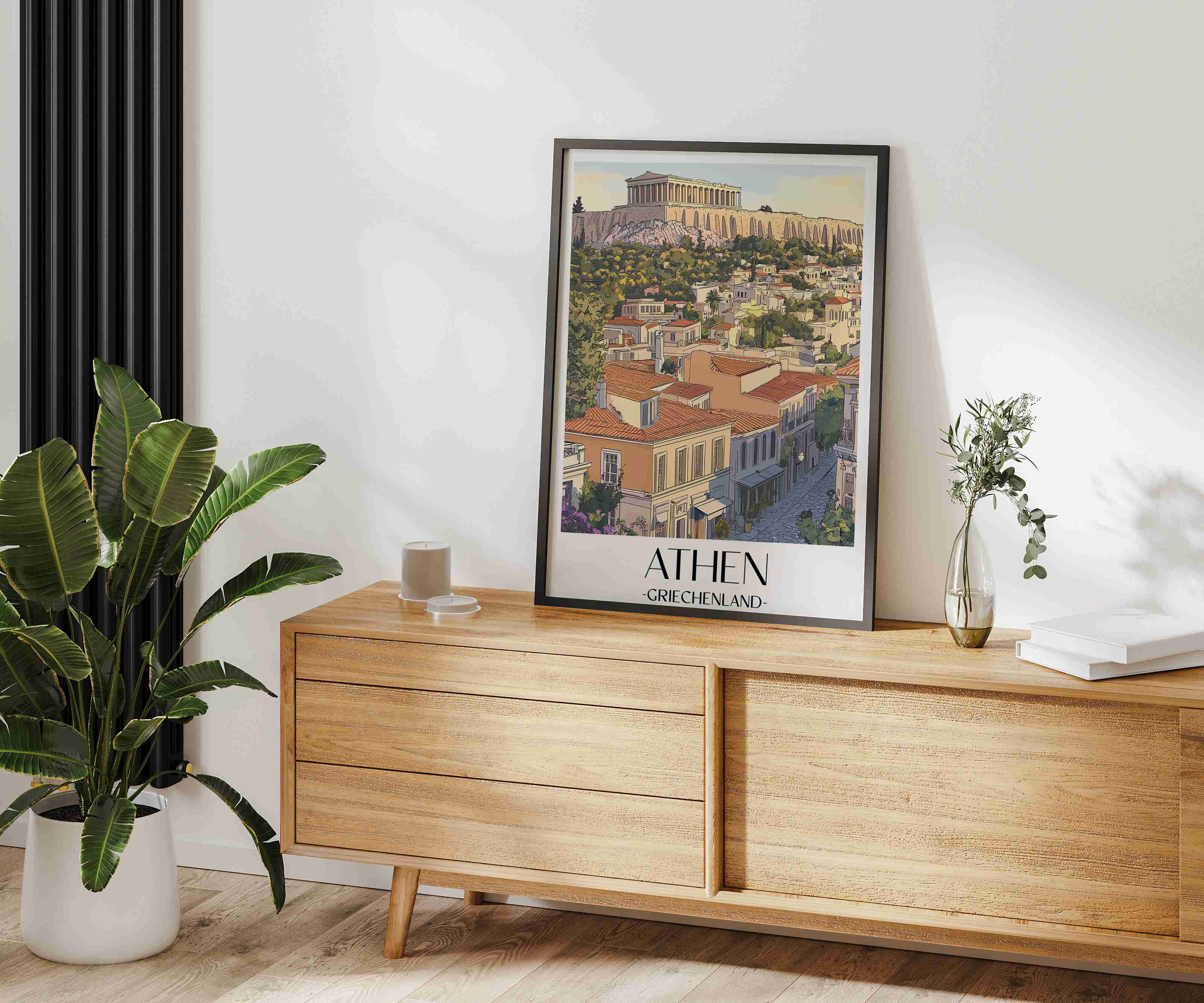 athen-griechenland-poster-aquarell