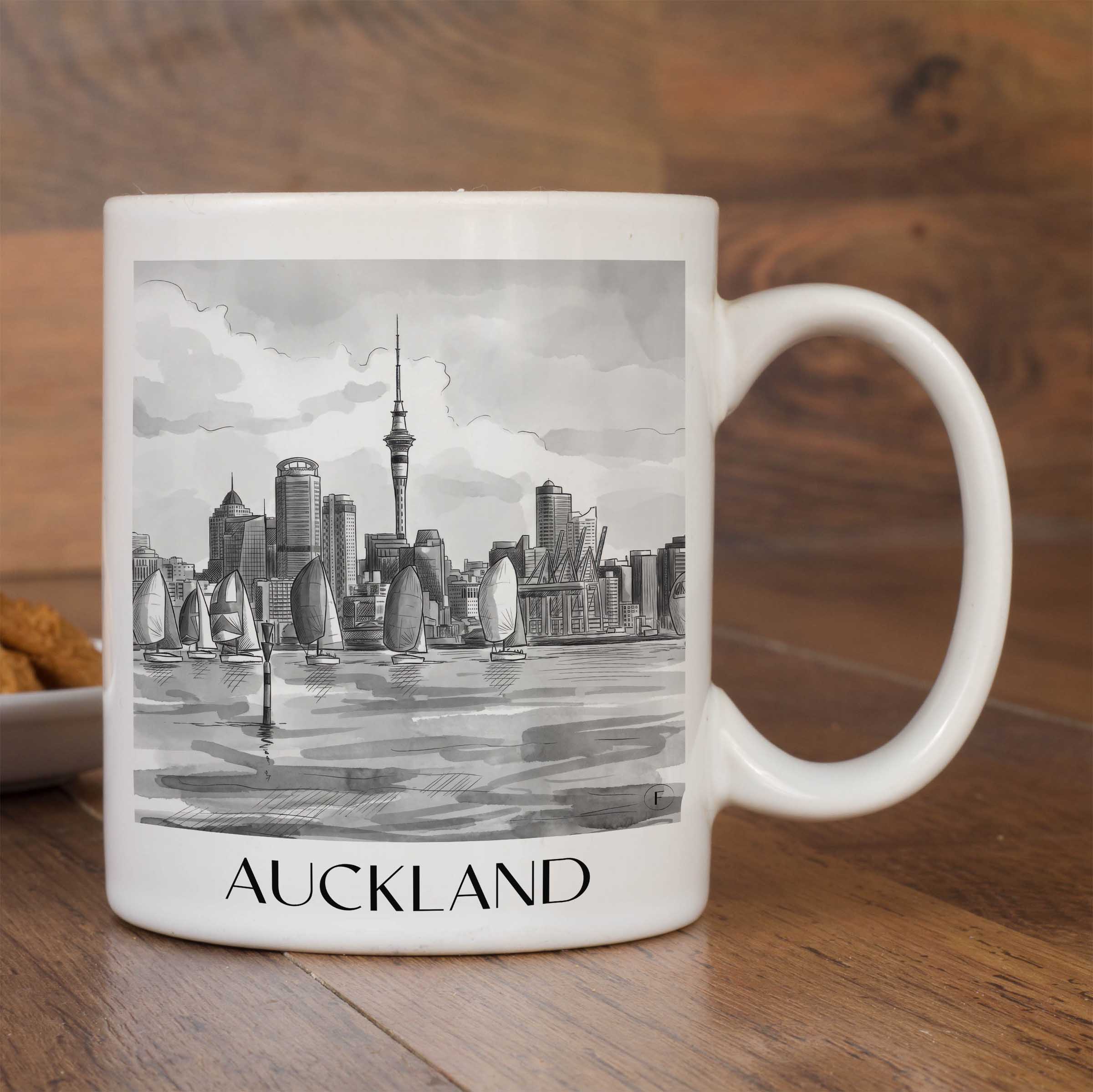 auckland-neuseeland-kaffeebecher-aquarell-schwarz-weiss