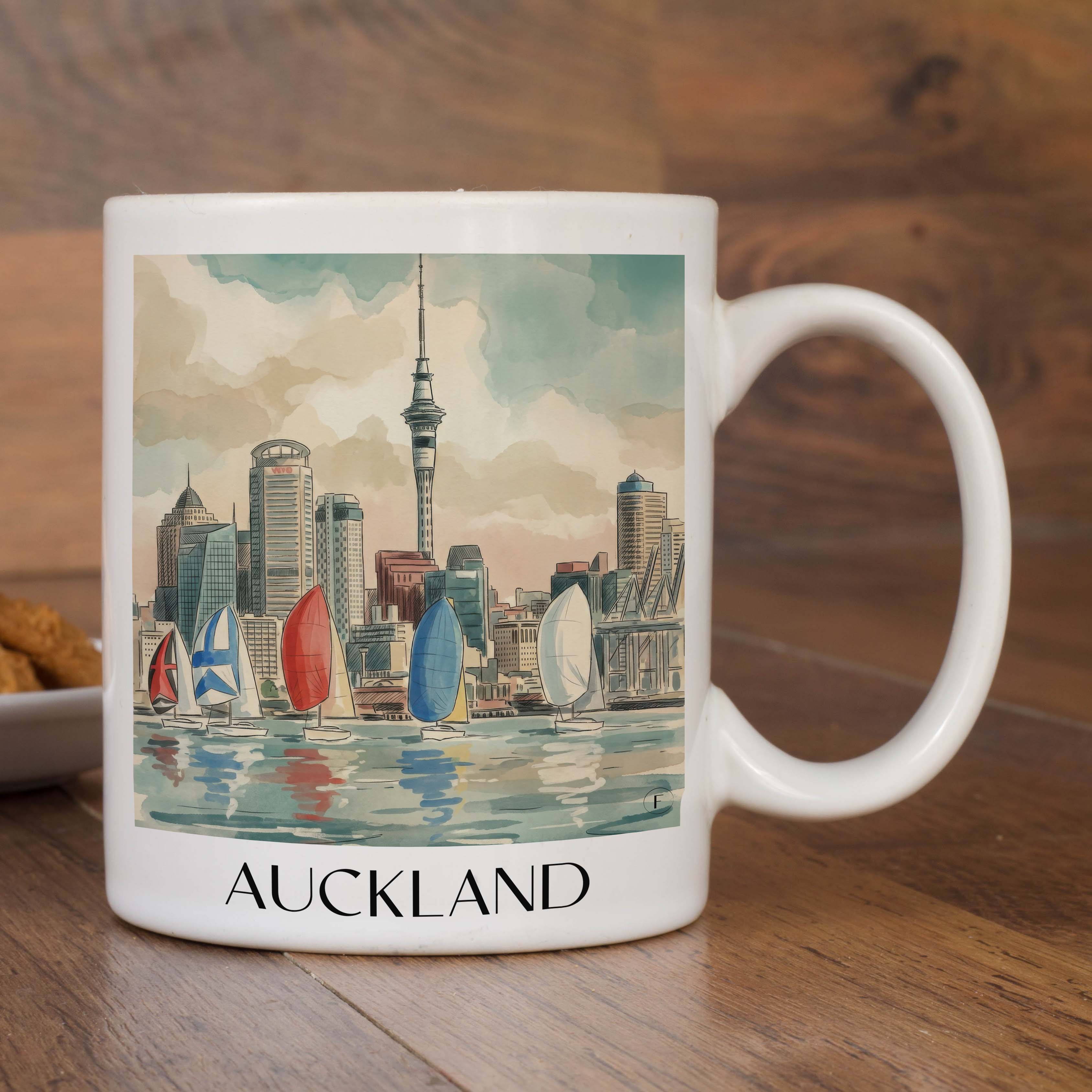 auckland-neuseeland-kaffeebecher-aquarell