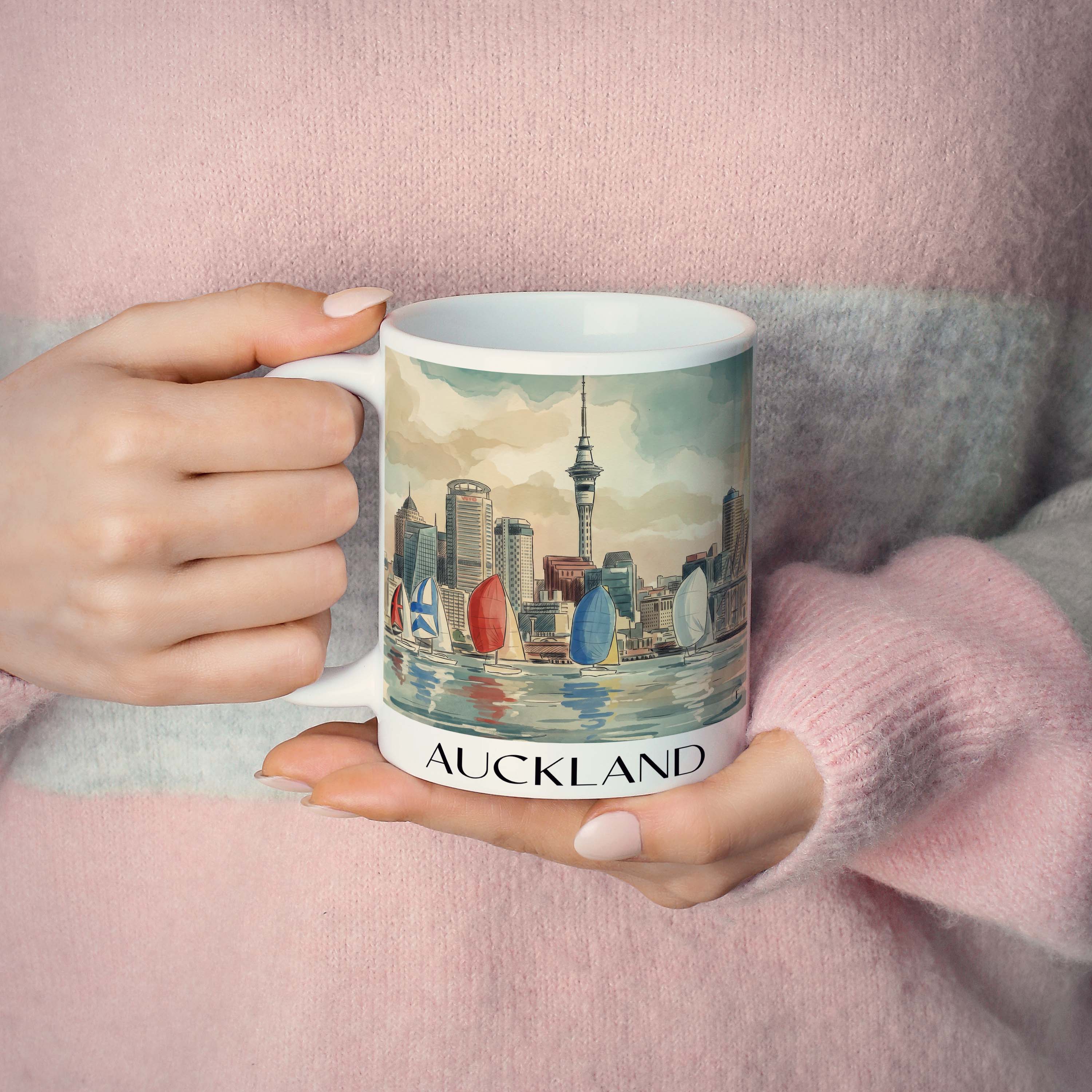 auckland-neuseeland-kaffeebecher-aquarell