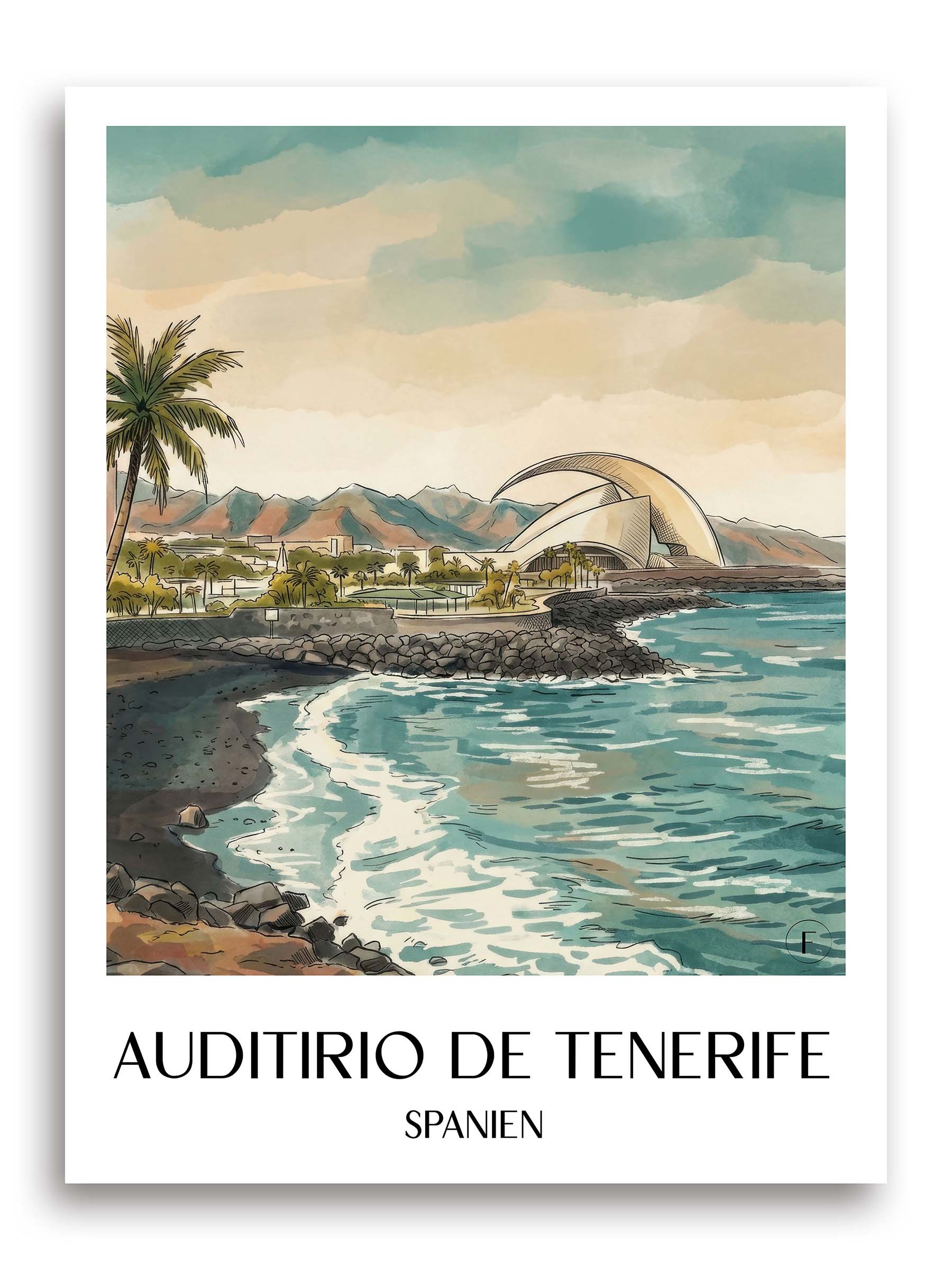 auditorio-de-tenerife-spanien-spanien-poster-aquarell