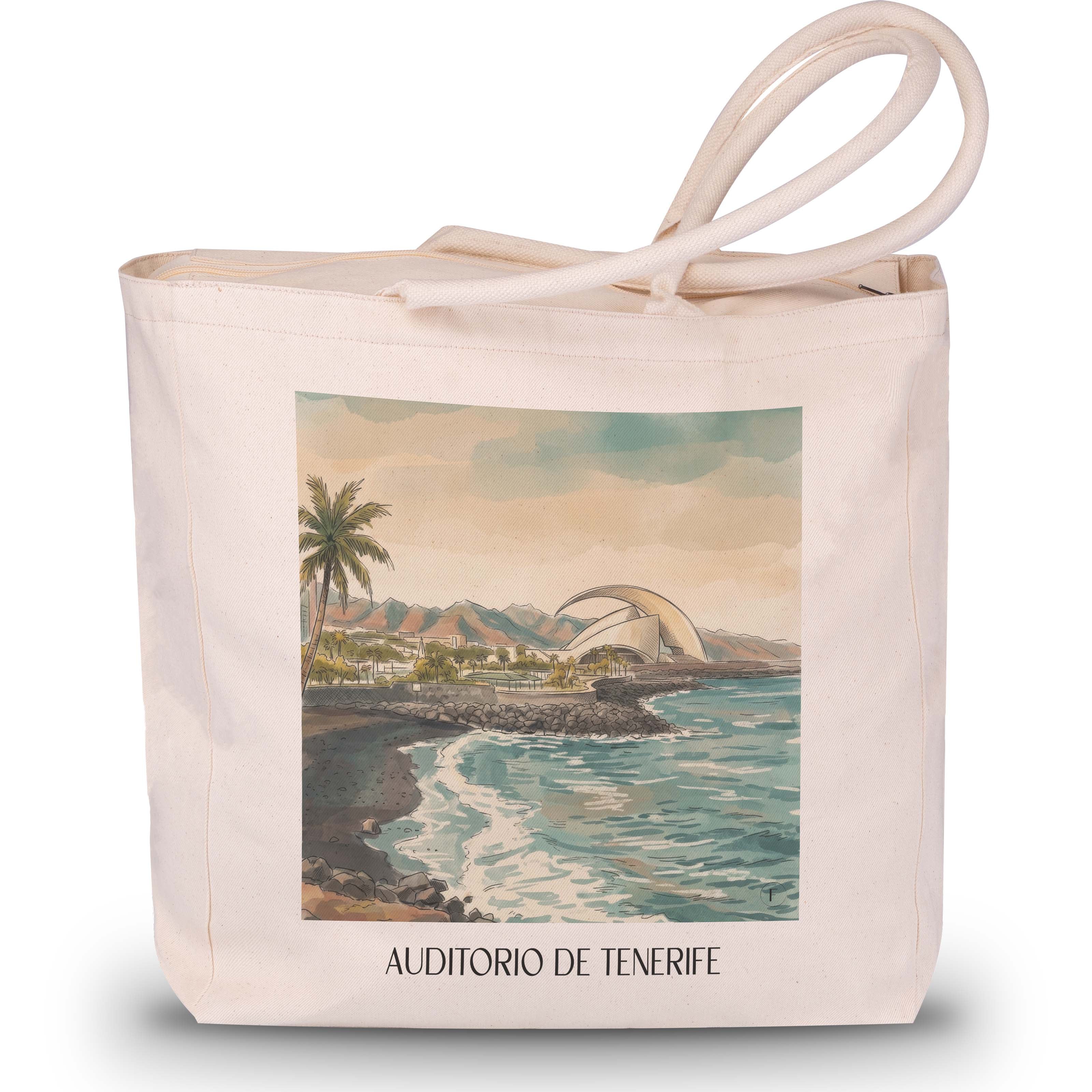 auditorio-de-tenerife-spanien-spanien-einkaufstasche-aquarell