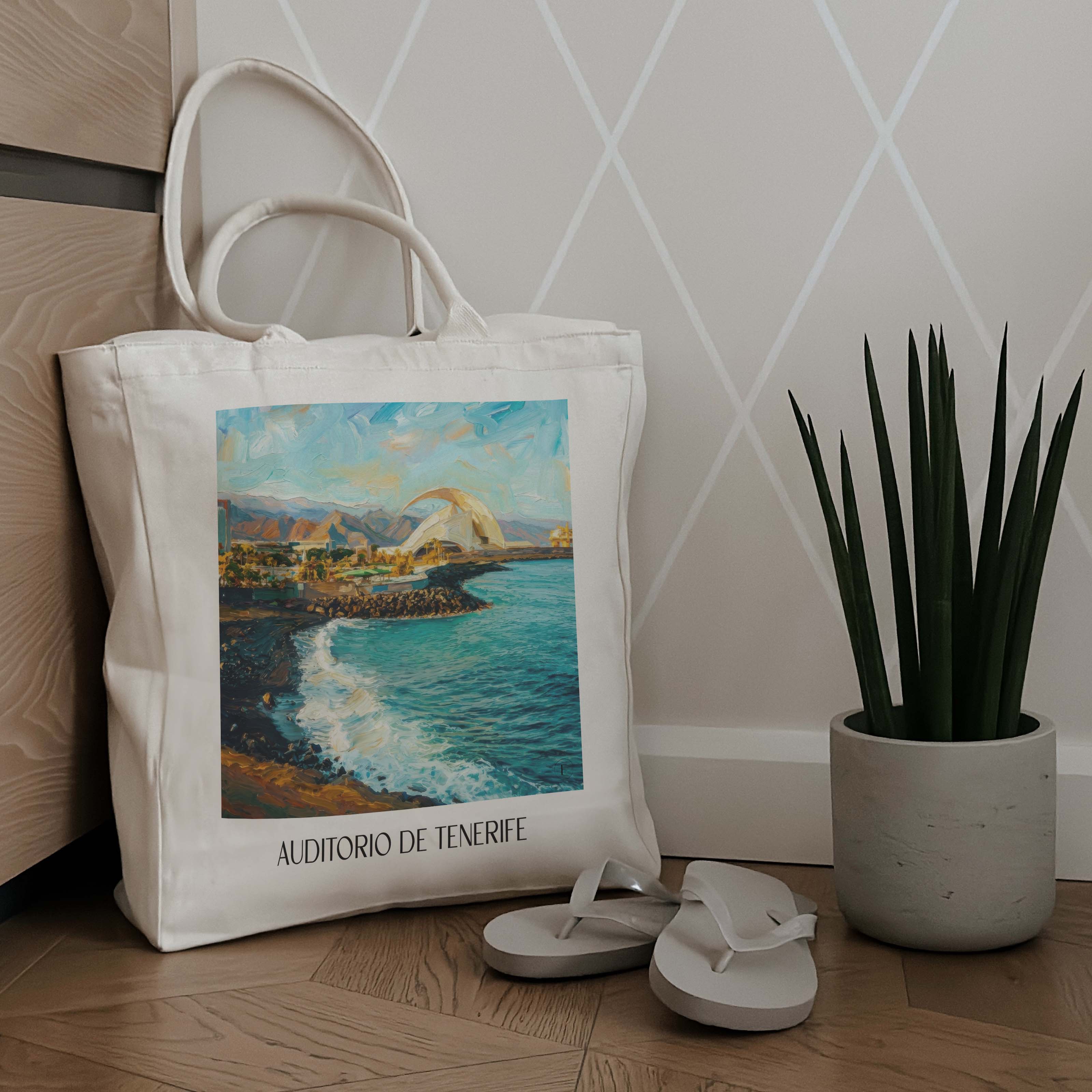 auditorio-de-tenerife-spanien-spanien-einkaufstasche-oil-painting-oelgemaelde