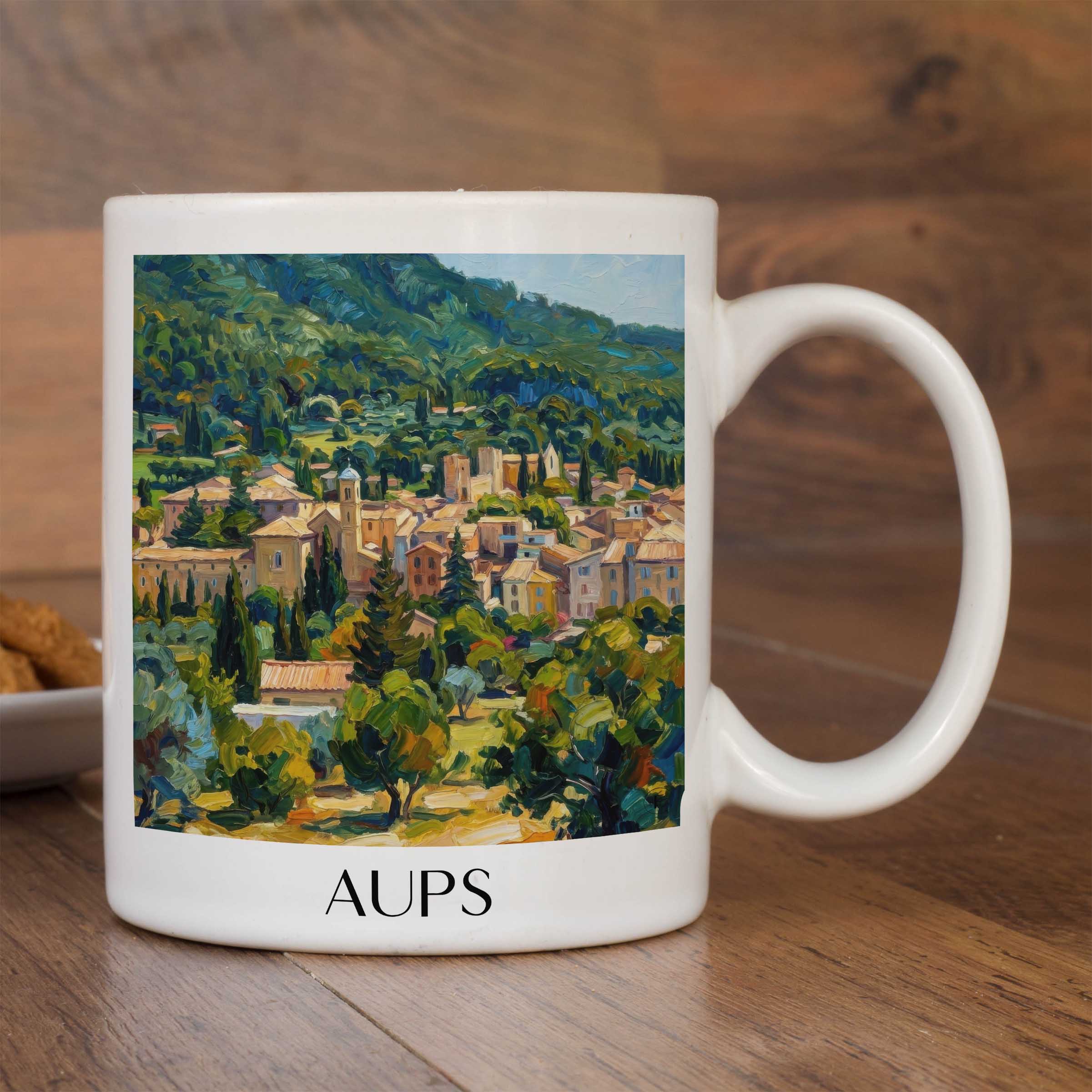 aups-provence-verte-frankreich-kaffeebecher-oil-painting-oelgemaelde