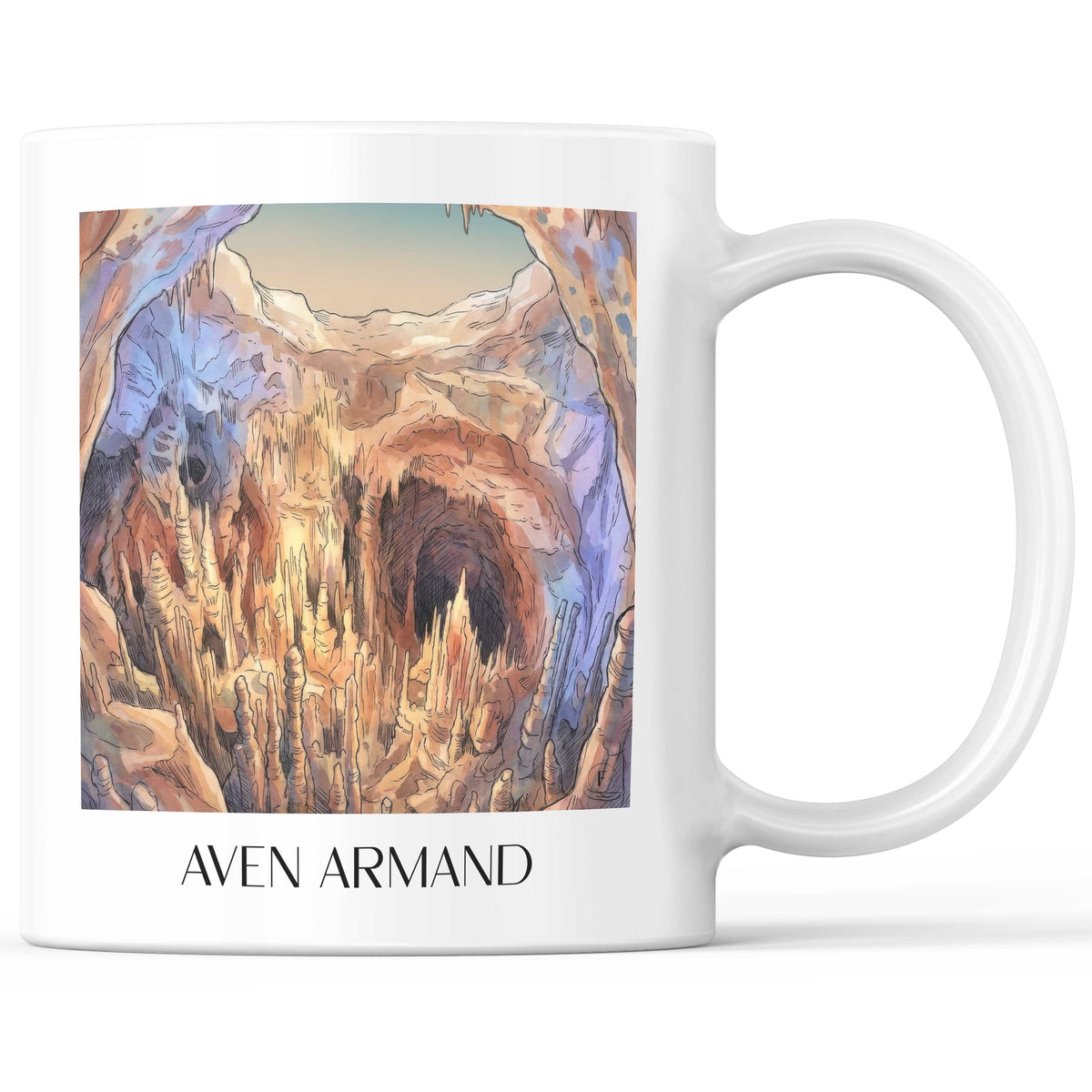 aven-armand-causse-méjean-frankreich-kaffeebecher-aquarell