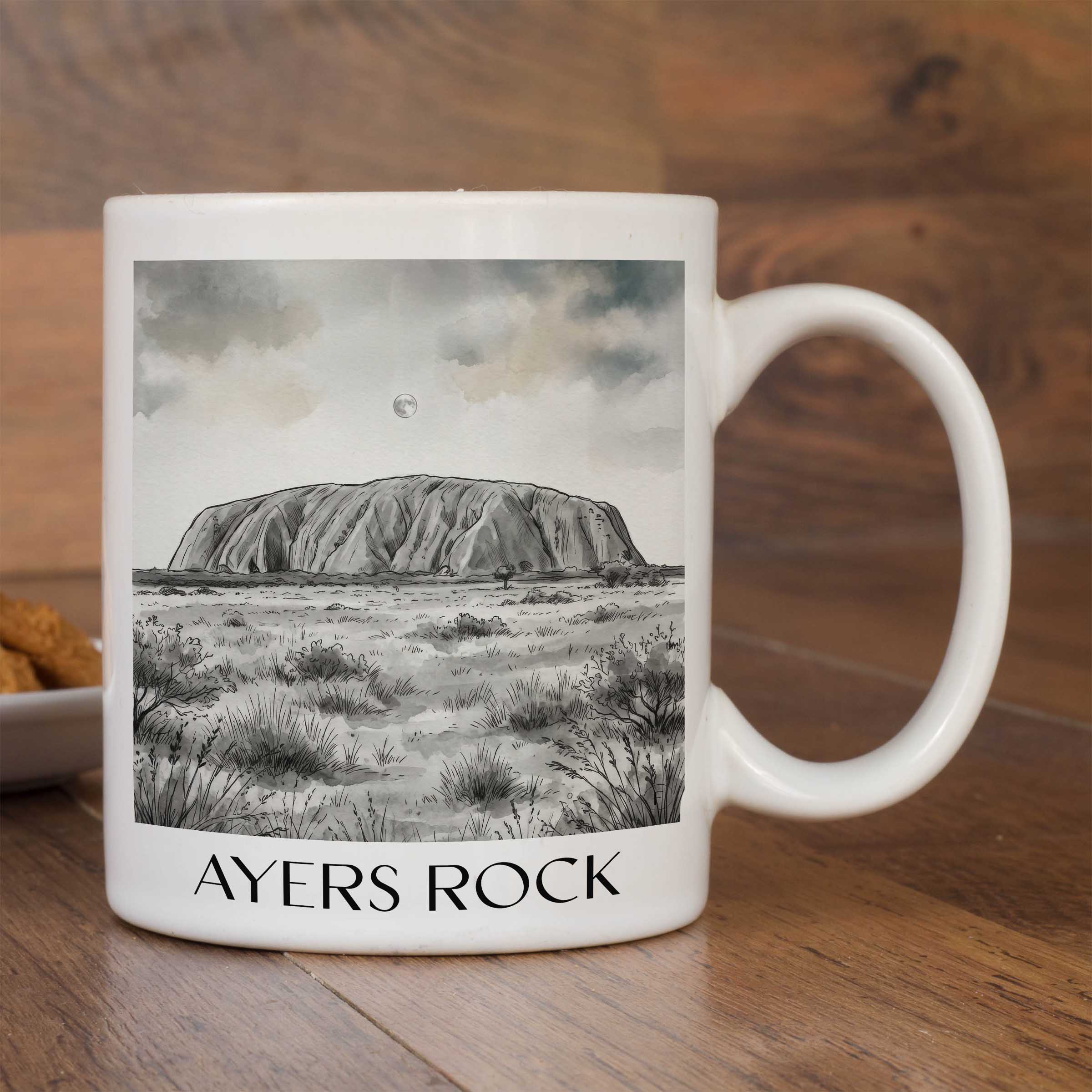 ayers-rock-australien-kaffeebecher-aquarell-schwarz-weiss