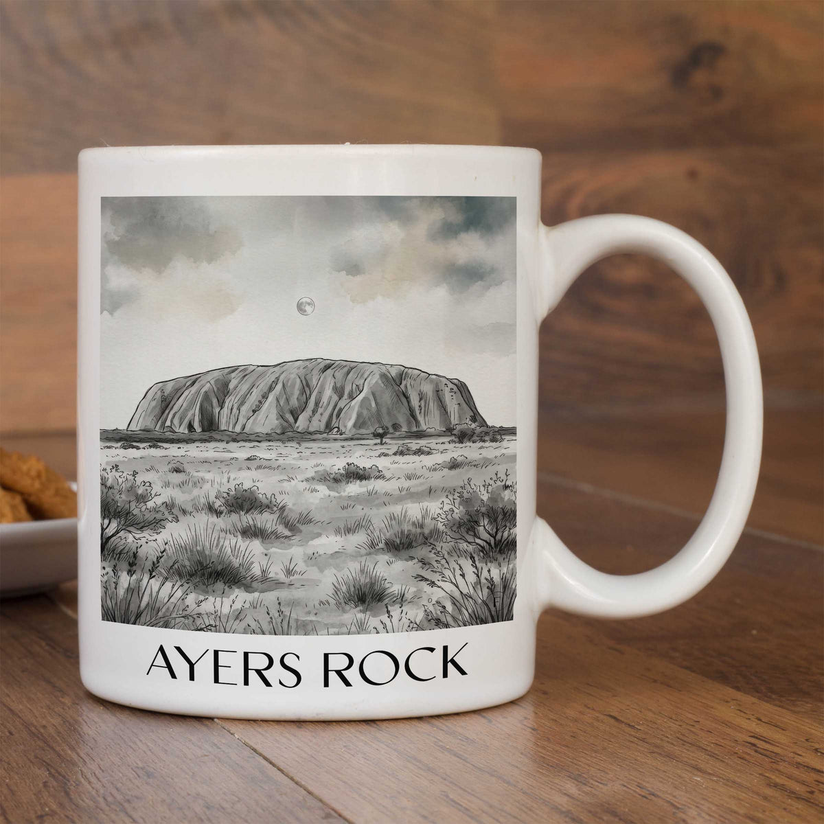 ayers-rock-australien-kaffeebecher-aquarell-schwarz-weiss