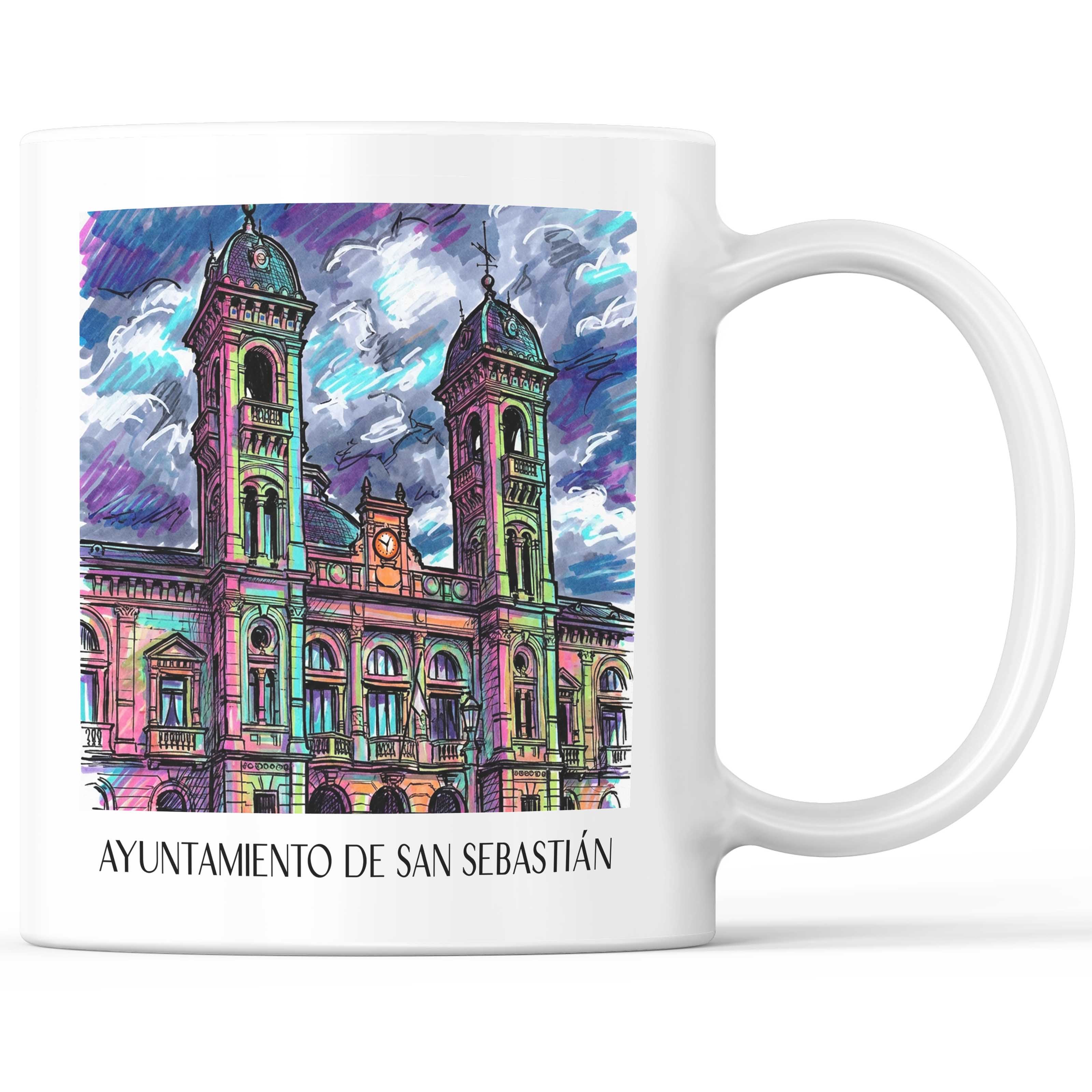 Ayuntamiento de San Sebastián Kaffeebecher - Spanien - Spanien Becher - Kaffeetasse im Tag Graffiti Stil - favplace
