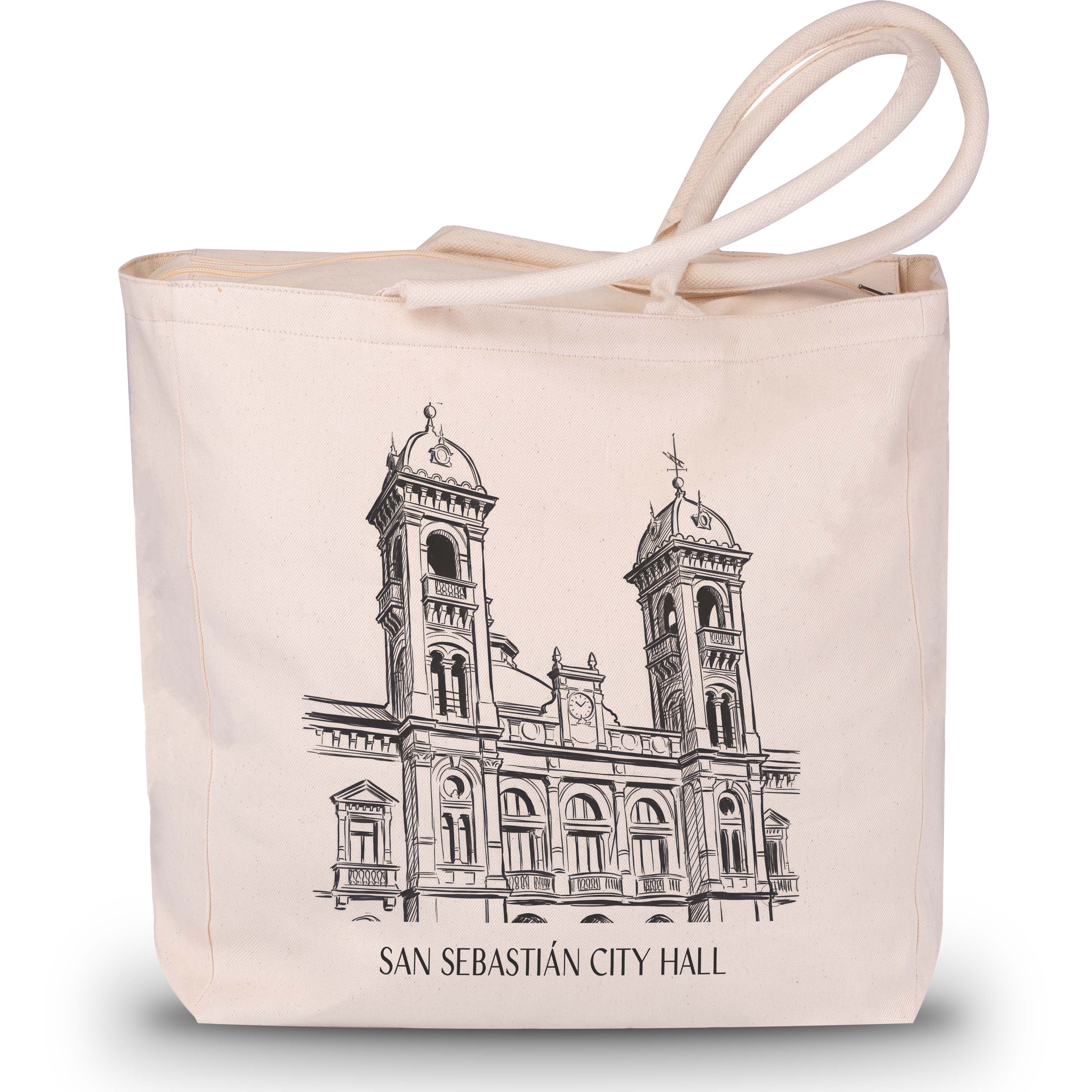 Ayuntamiento de San Sebastián Shopping Tasche - Spanien - Spanien und Spanien Tote Bag - Einkaufstasche im Skizze Stil - favplace