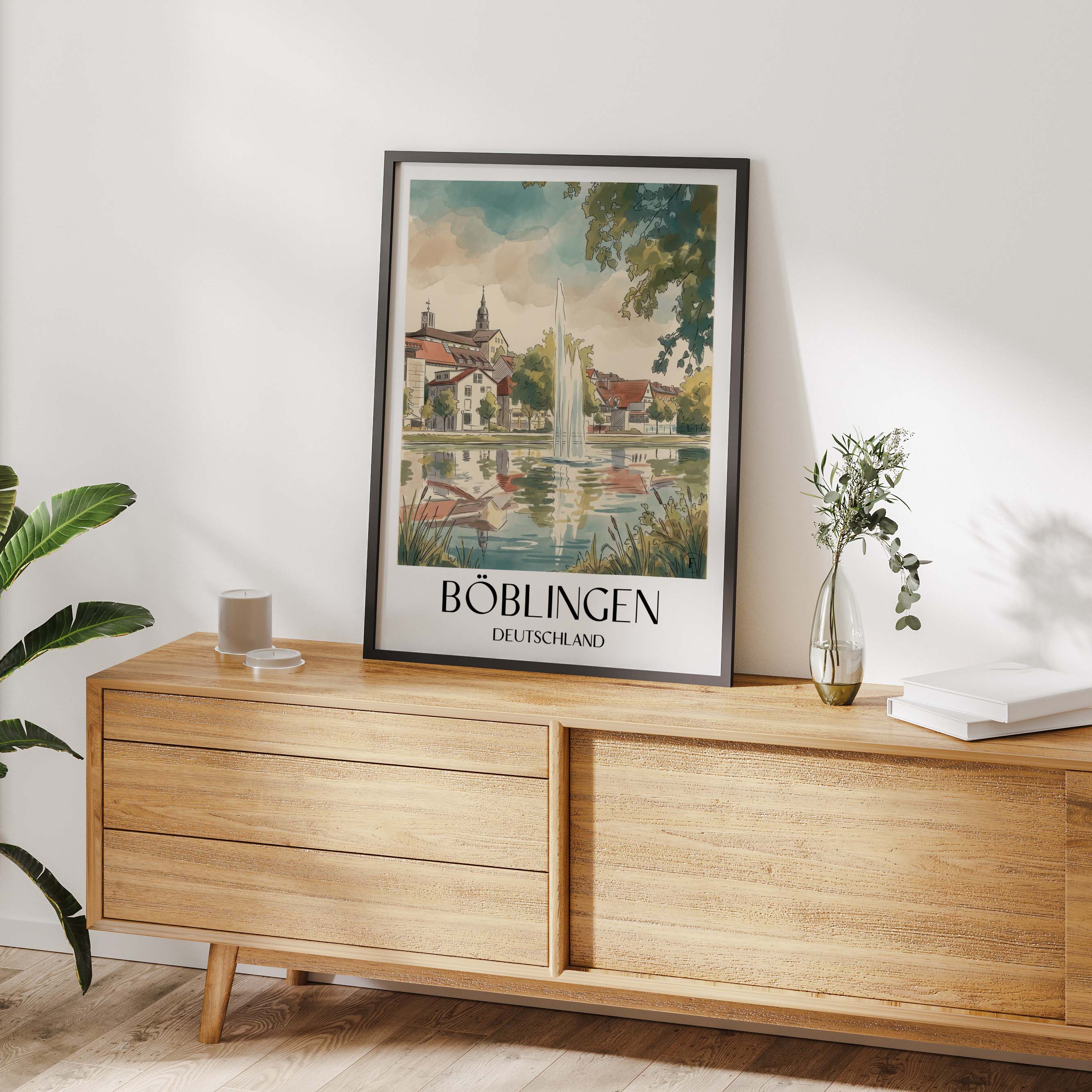 böblingen-deutschland-poster-aquarell