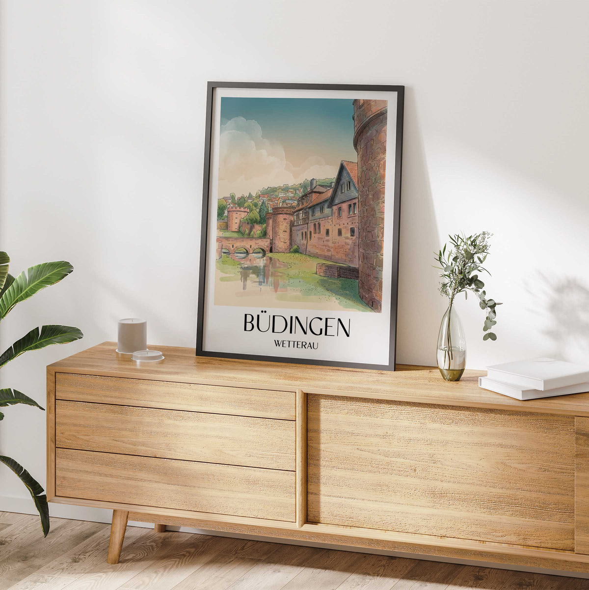 büdingen-wetterau-deutschland-poster-aquarell