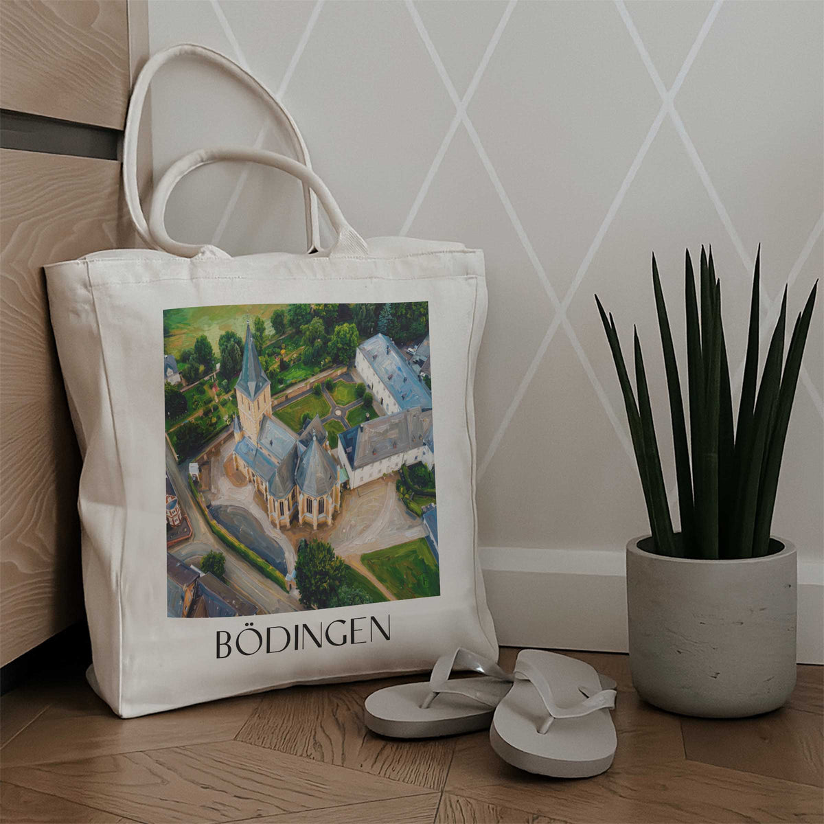 bödingen-bergisches-land-deutschland-einkaufstasche-oil-painting-oelgemaelde