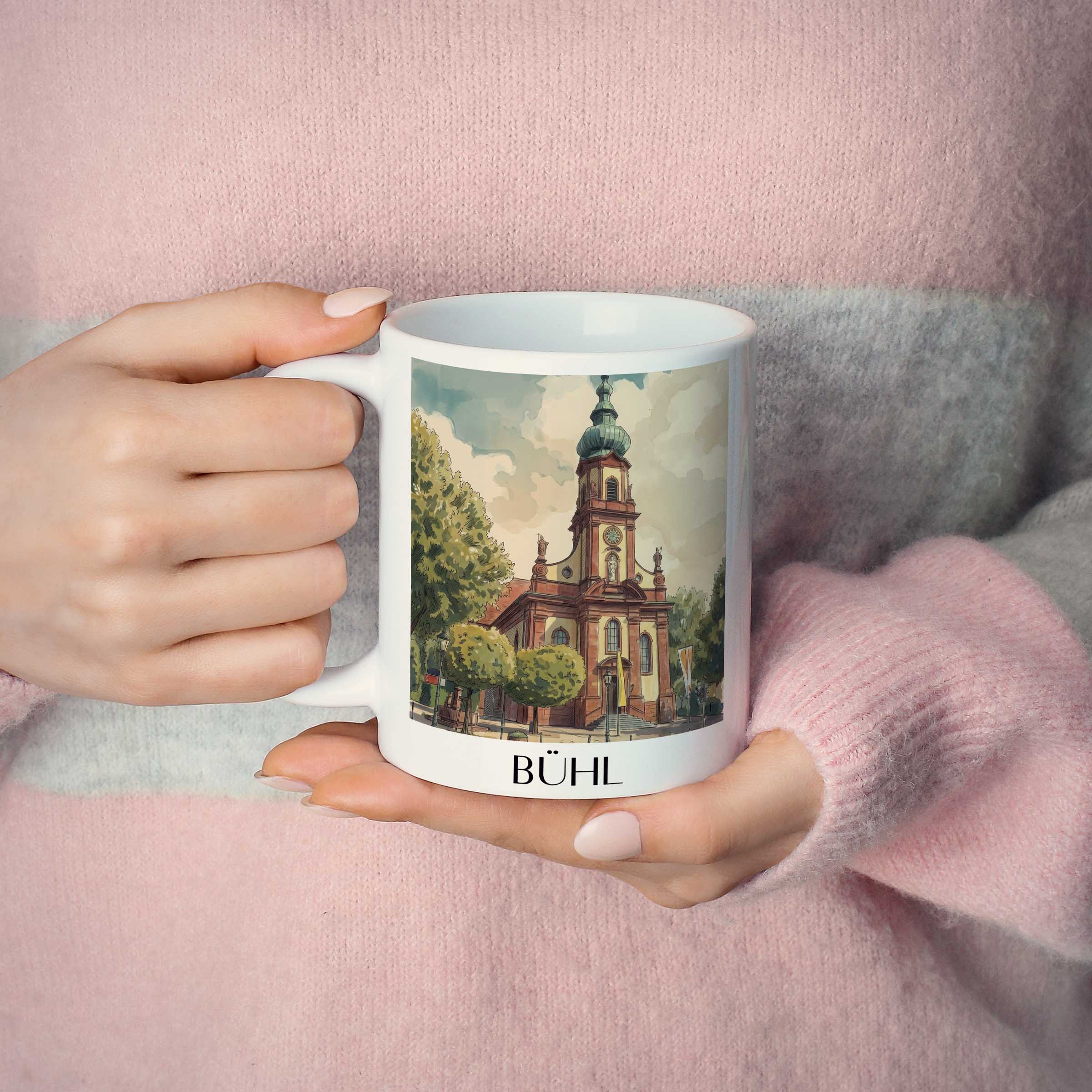bühl-schwarzwald-deutschland-kaffeebecher-aquarell