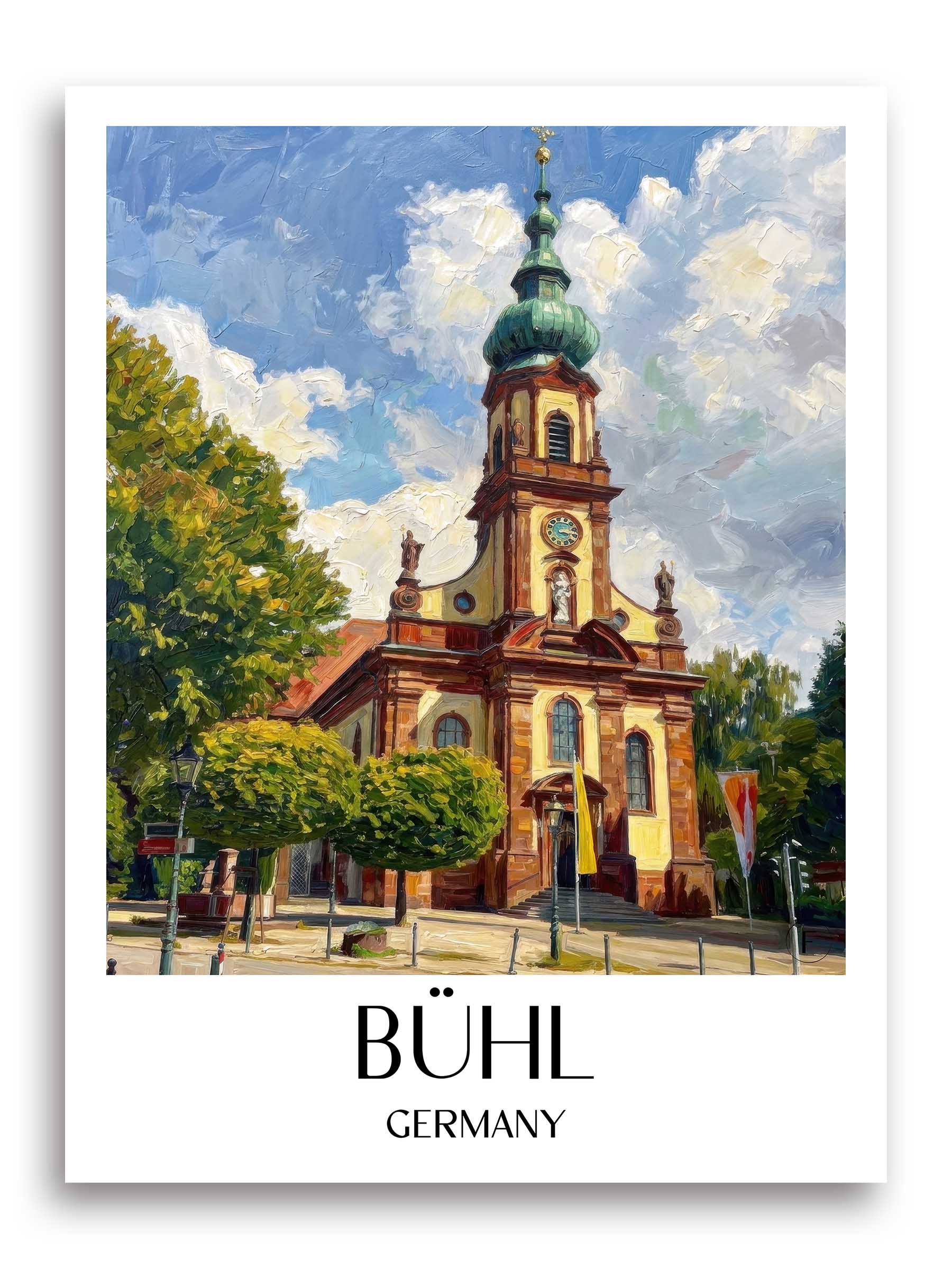 Bühl Poster - Schwarzwald - Deutschland Kunstdruck - Ölgemälde von A4 bis A1 - favplace
