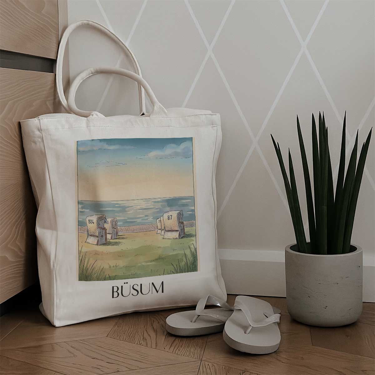 büsum-schleswig-holstein-deutschland-einkaufstasche-aquarell