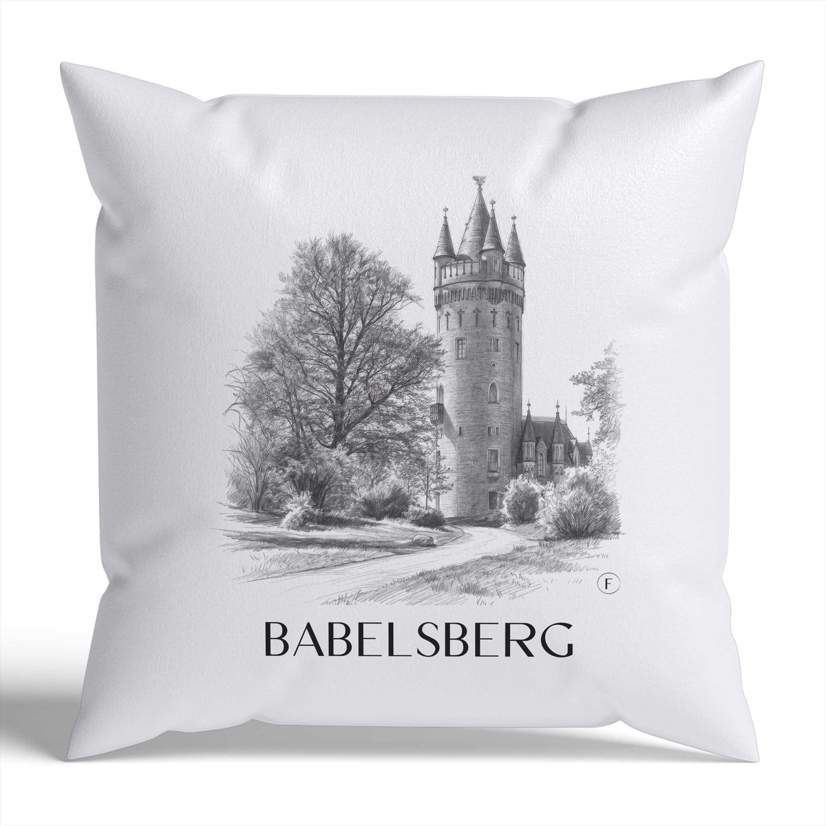 Babelsberg Kissenhülle - Zierkissen Bezug - Potsdam - Deutschland Kissen bzw. Kissenbezug im Zeichnung Stil - favplace