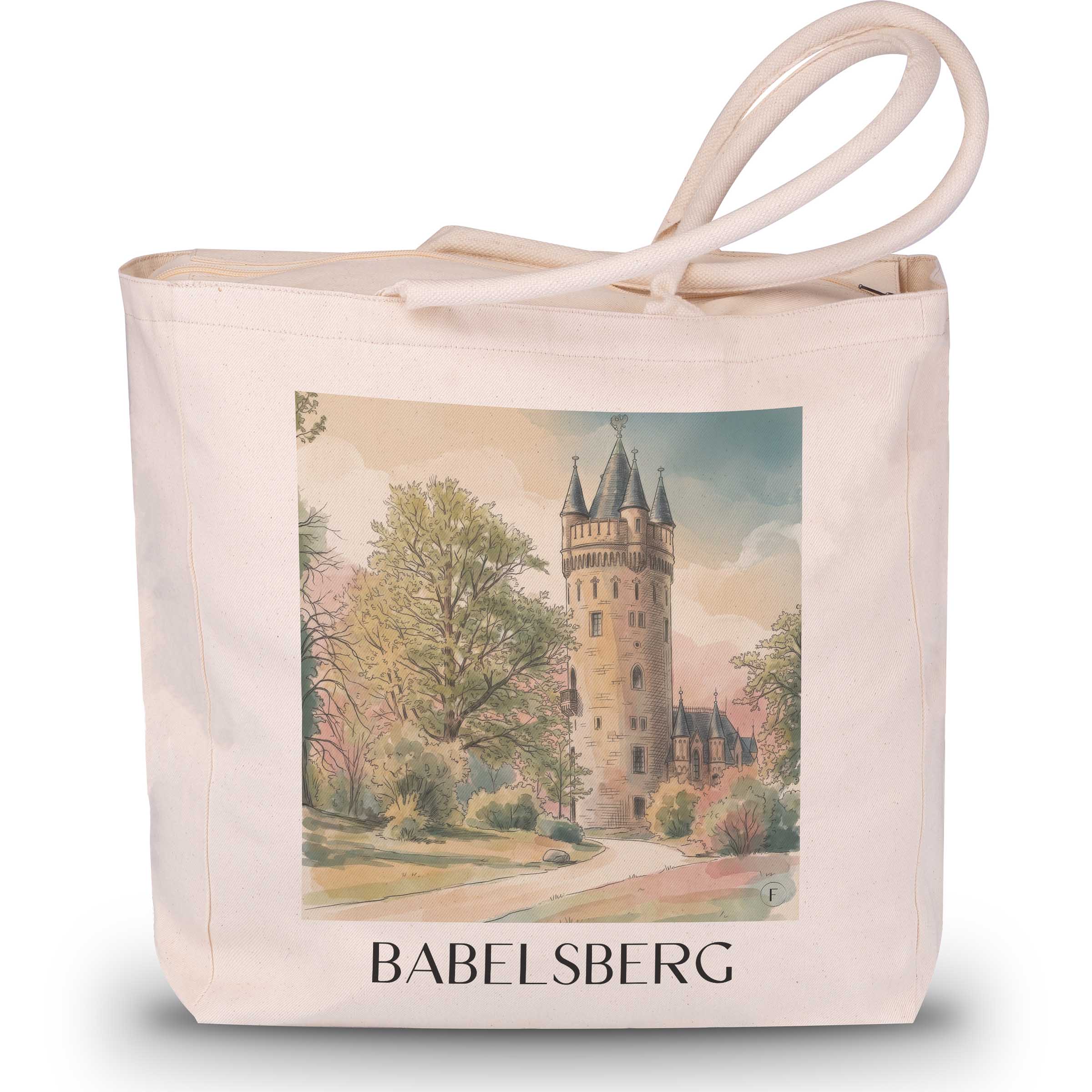 Babelsberg Shopping Tasche - Potsdam - Deutschland Tote Bag - Einkaufstasche im Aquarell Stil - favplace
