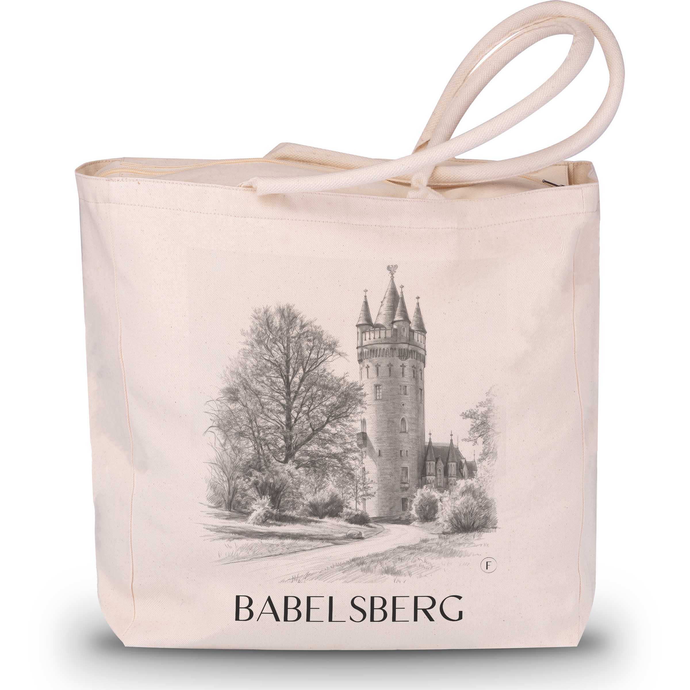 Babelsberg Shopping Tasche - Potsdam - Deutschland Tote Bag - Einkaufstasche im Zeichnung Stil
