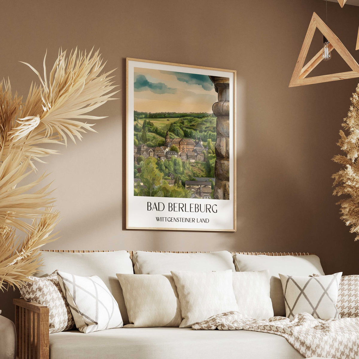 bad-berleburg-wittgensteiner-land-deutschland-poster-aquarell