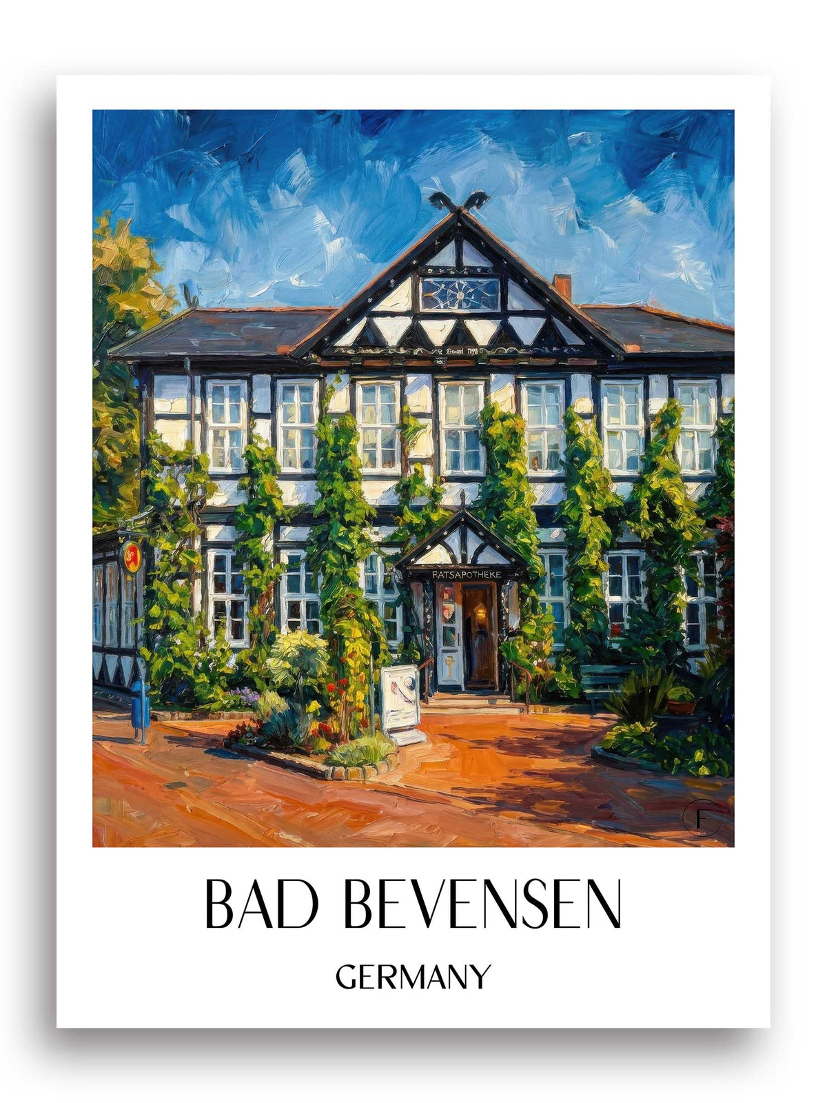Bad Bevensen Poster - Niedersachsen - Deutschland Kunstdruck - Ölgemälde von A4 bis A1 - favplace