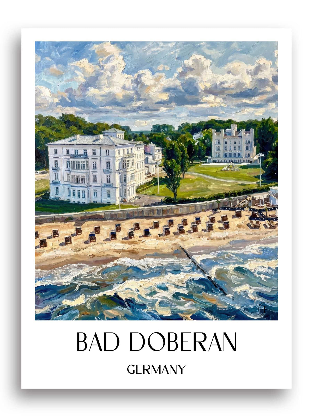 Bad Doberan Poster - Mecklenburg-Vorpommern - Deutschland Kunstdruck - Ölgemälde von A4 bis A1 - favplace